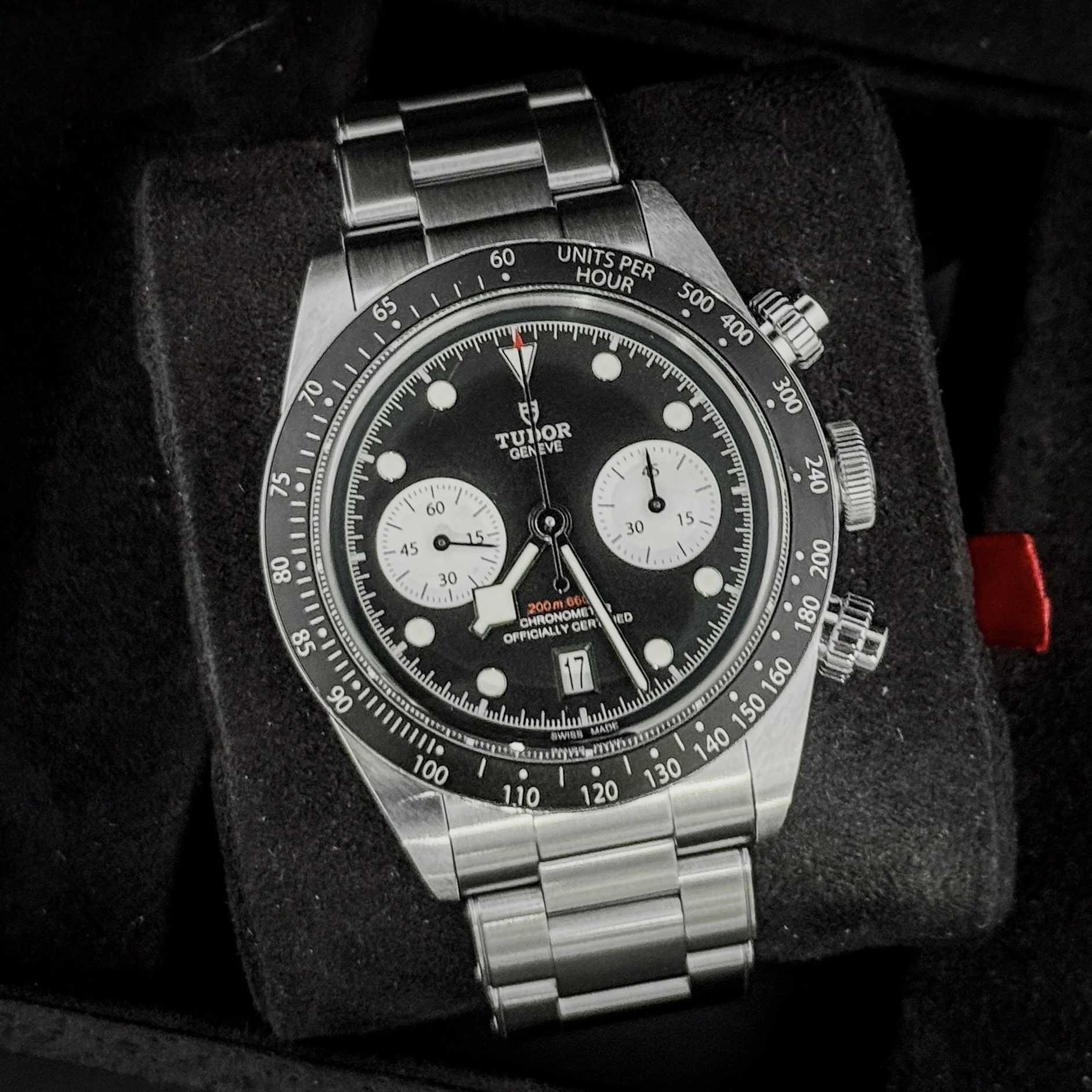 Tudor Black Bay Chrono Reverse Panda Black Dial Steel