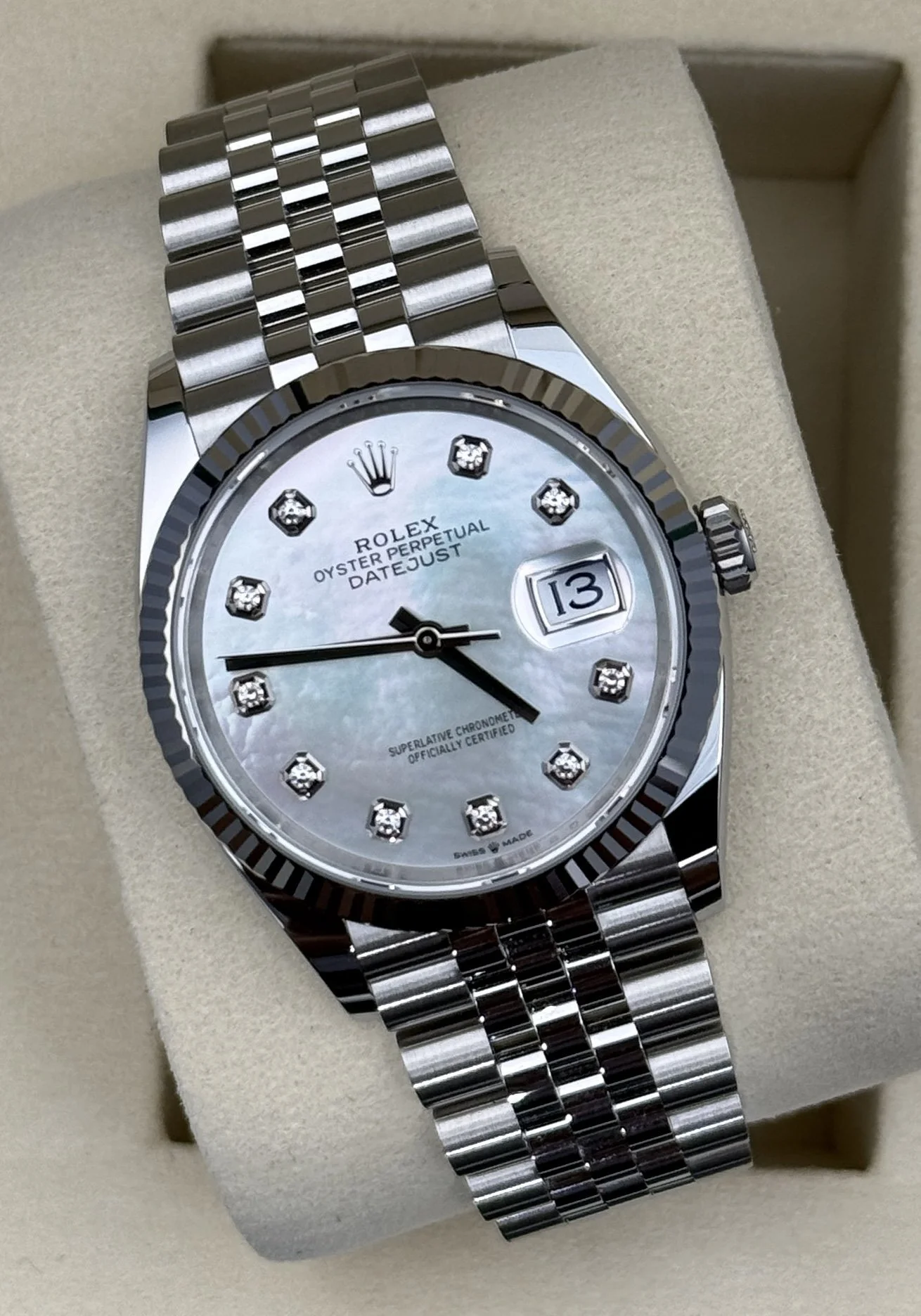 Rolex Datejust Mother of Pearl Dial 126234 36M Women’s Watch