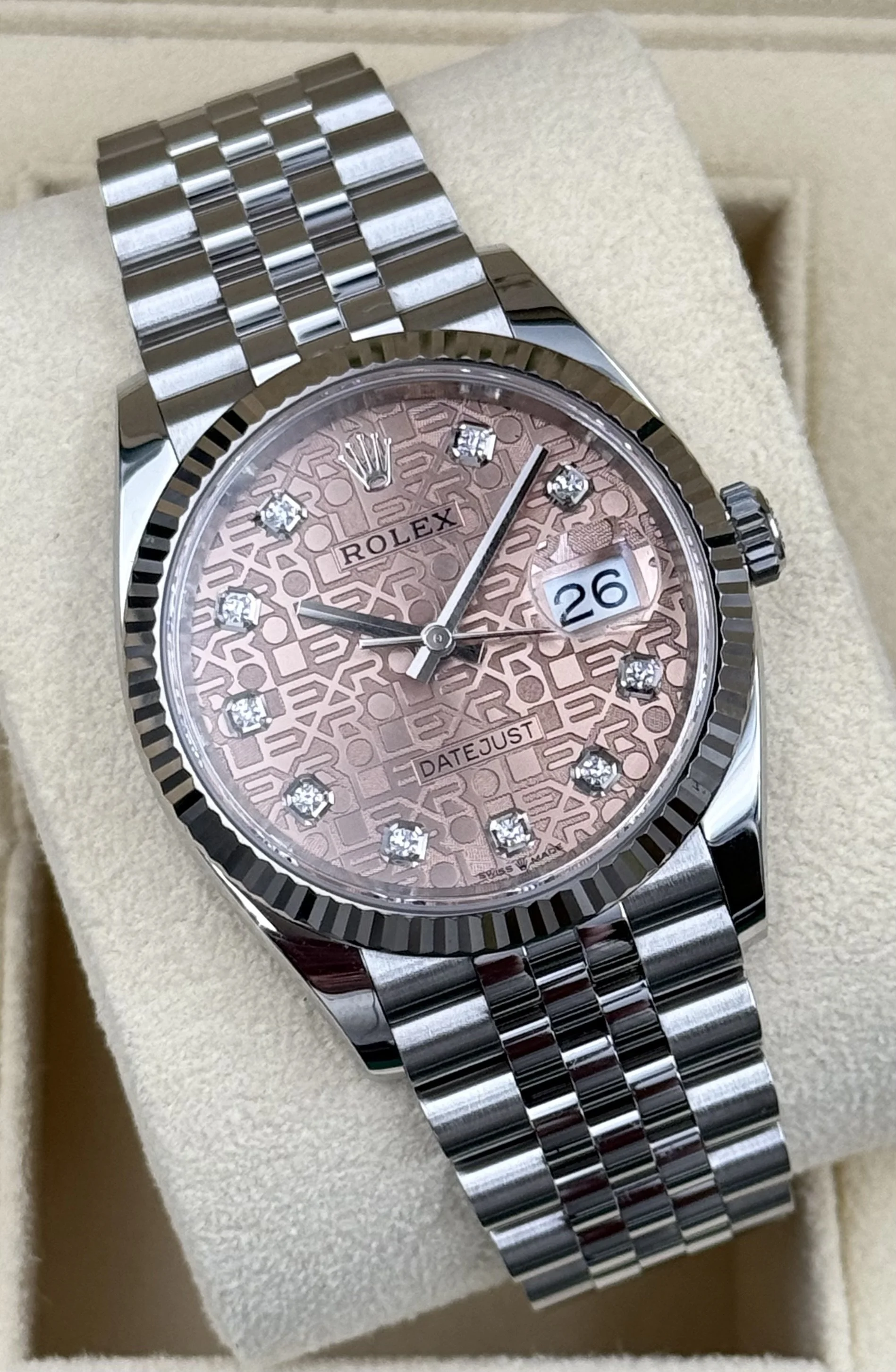 Rolex Datejust 36mm 126234 Jubilee Pink Diamond