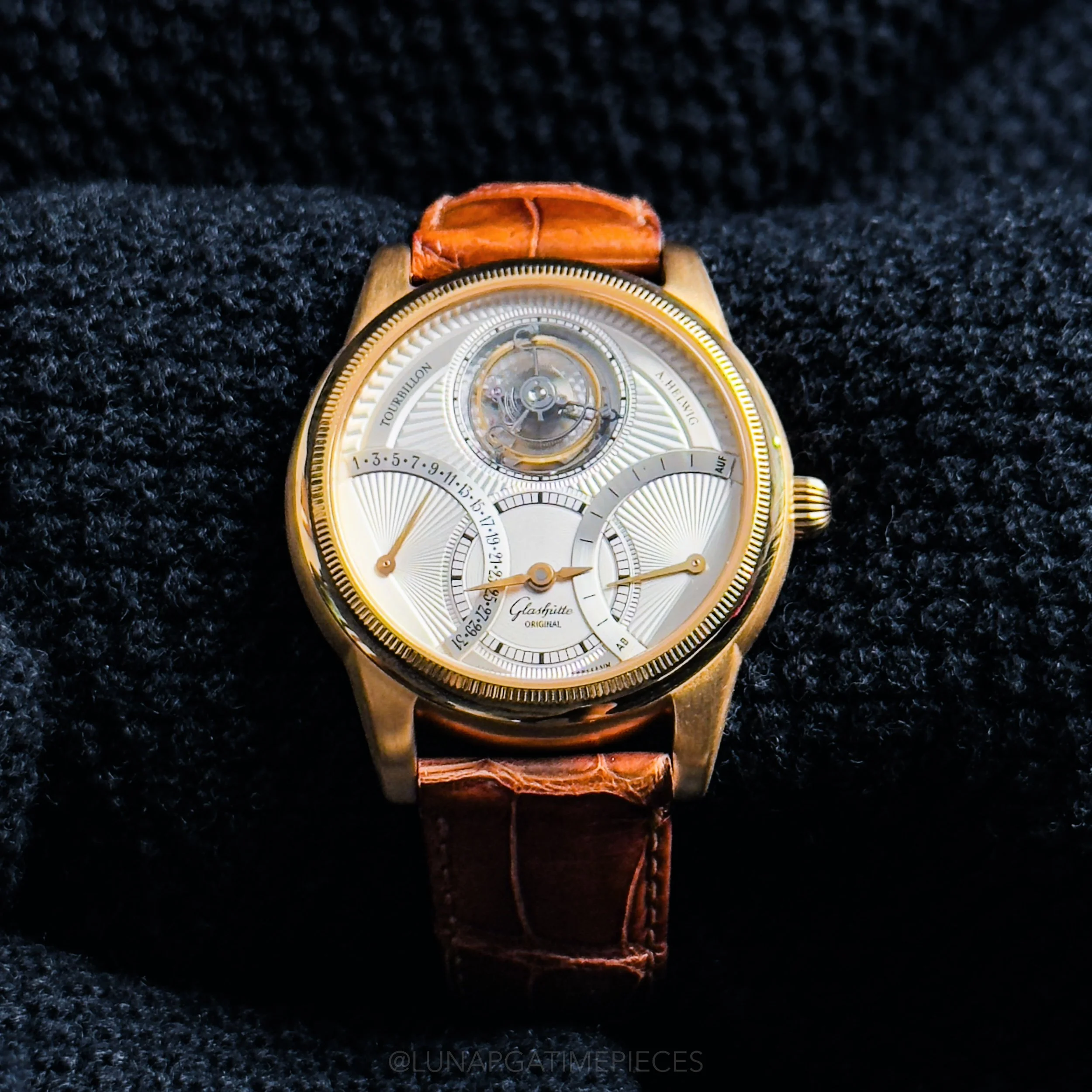 Glashutte Original A. Helwig Tourbillon 2 1-41-02-03-04-06  39MM Men's Watch