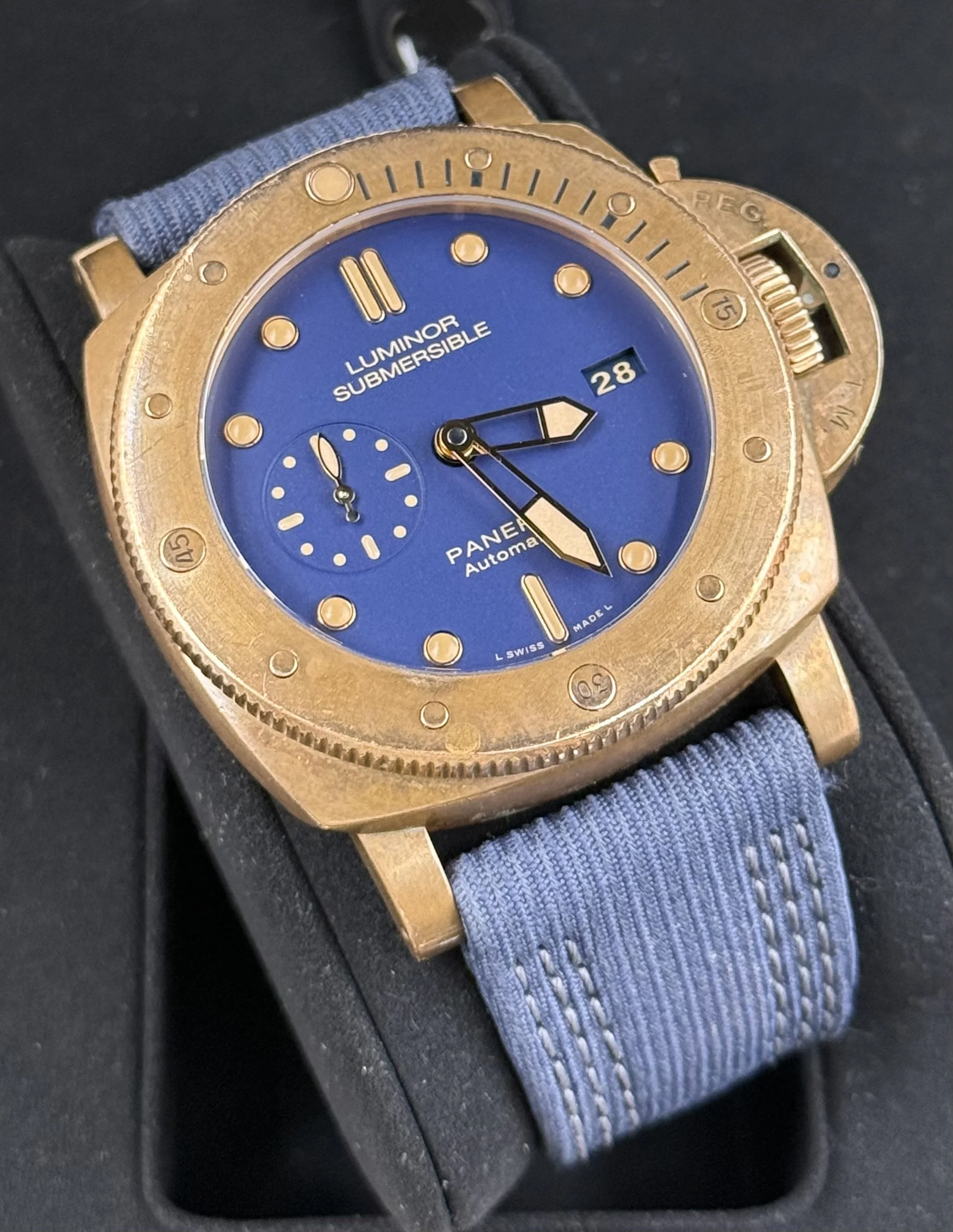 Panerai Luminor Submersible 1950 3 Days Bronze Blue Dial