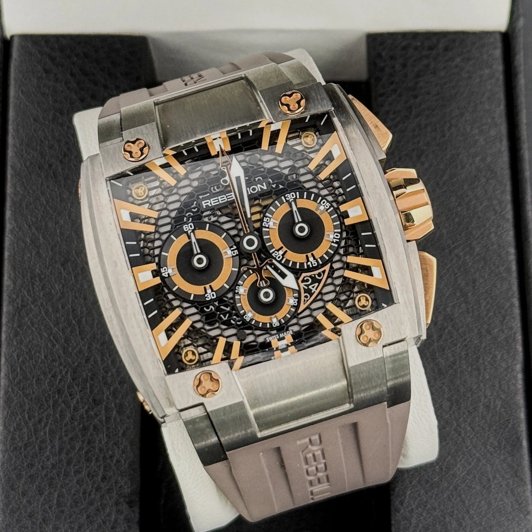Rebellion Re1 2.0 Chronograph Titanium Rose Gold Watch RB.RE12.CH.TI.BKG