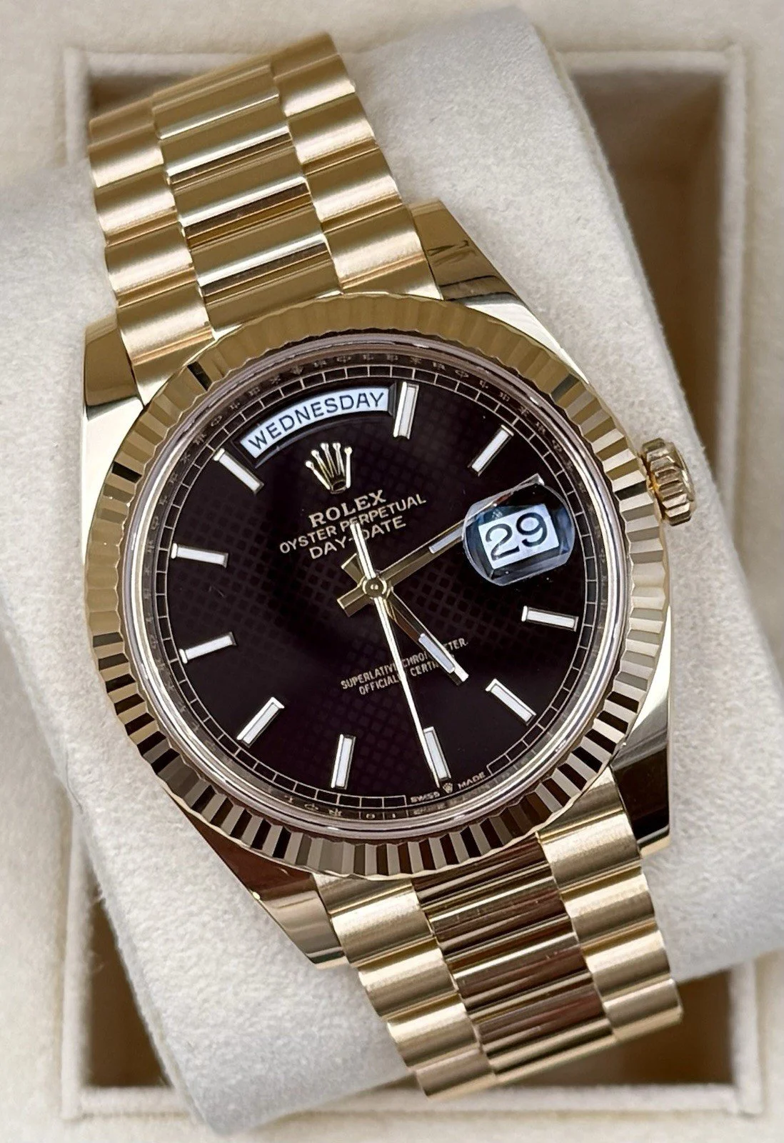 Rolex Day Date 228238 Black Motif Dial