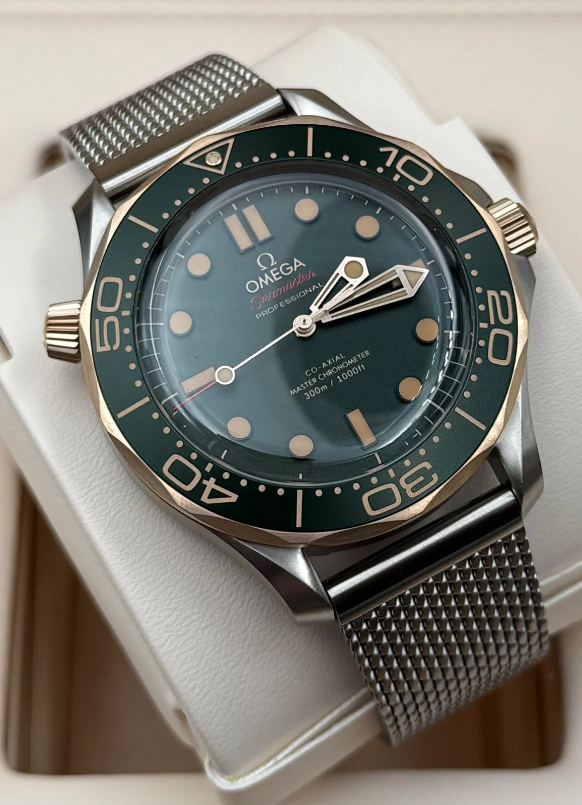 Omega Seamaster Diver 300M Titanium Bronze Green Dial