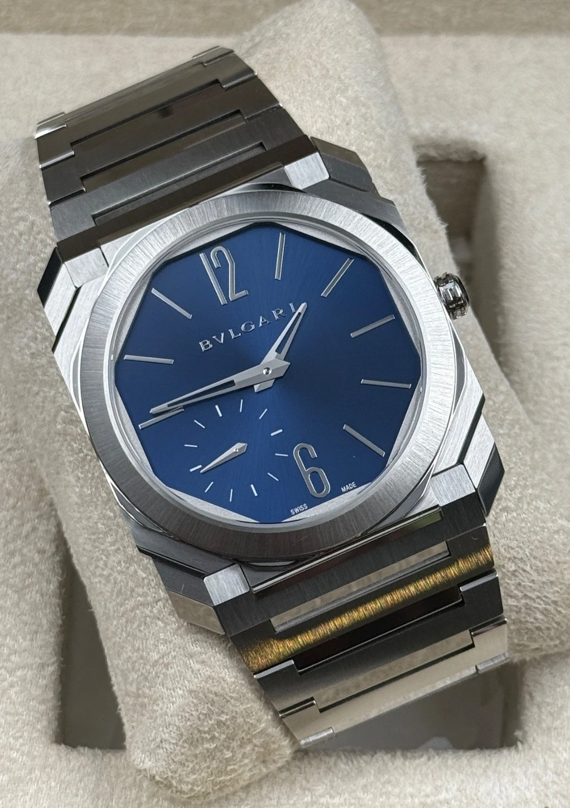 Bvlgari Octo Finissimo Blue Dial Men's Watch Stainless Steel 103431