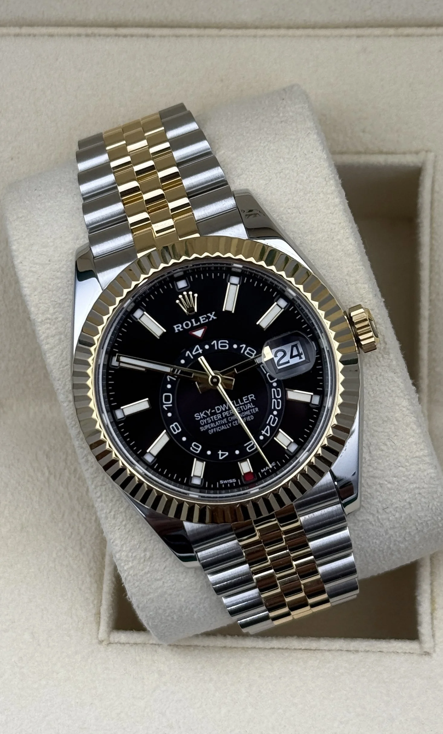 Rolex Sky-Dweller Two-Tone 326933 Black Dial 42MM