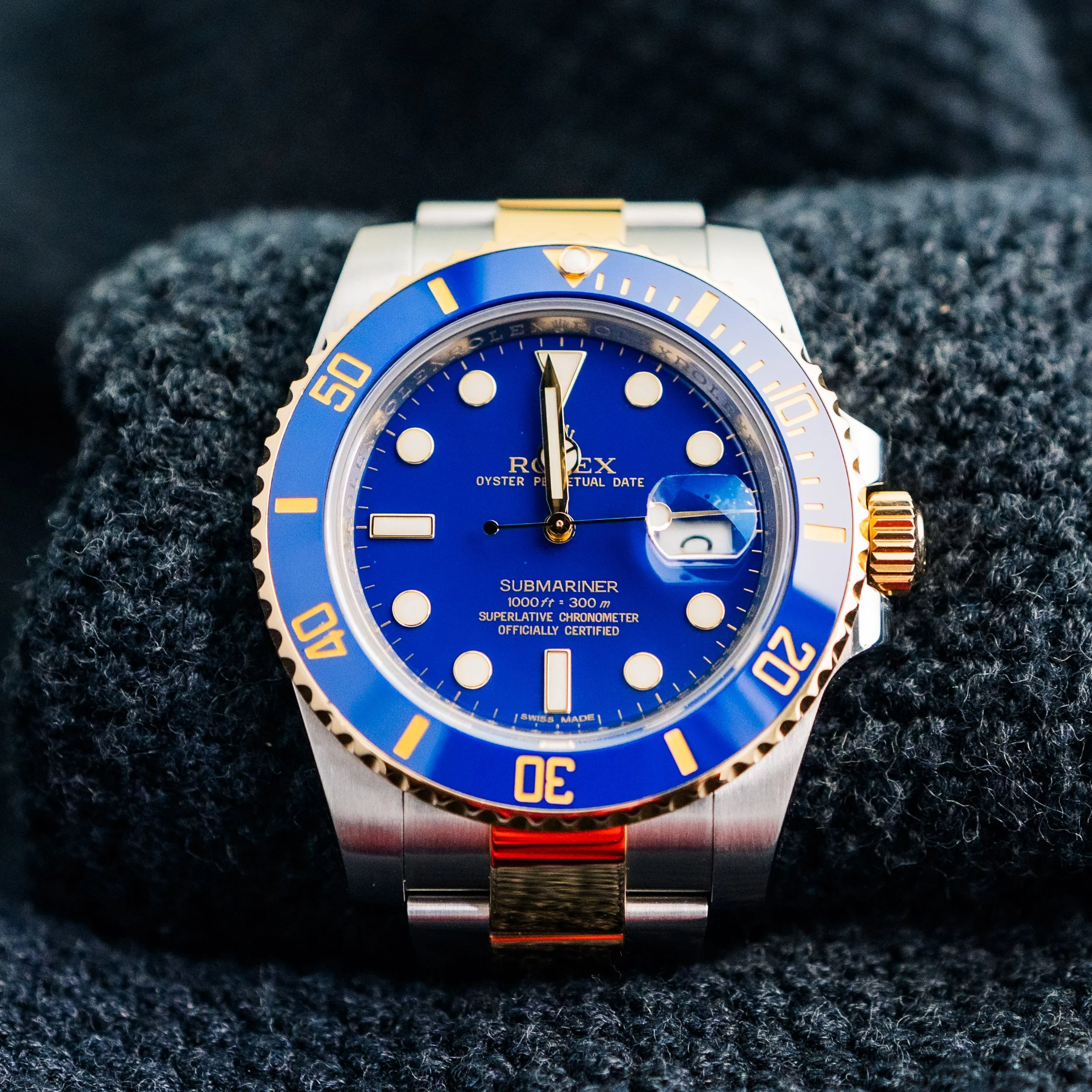 2011 Rolex Submariner Bluesy 116613LB Ceramic Bezel Two- Tone 40MM Men's Watch