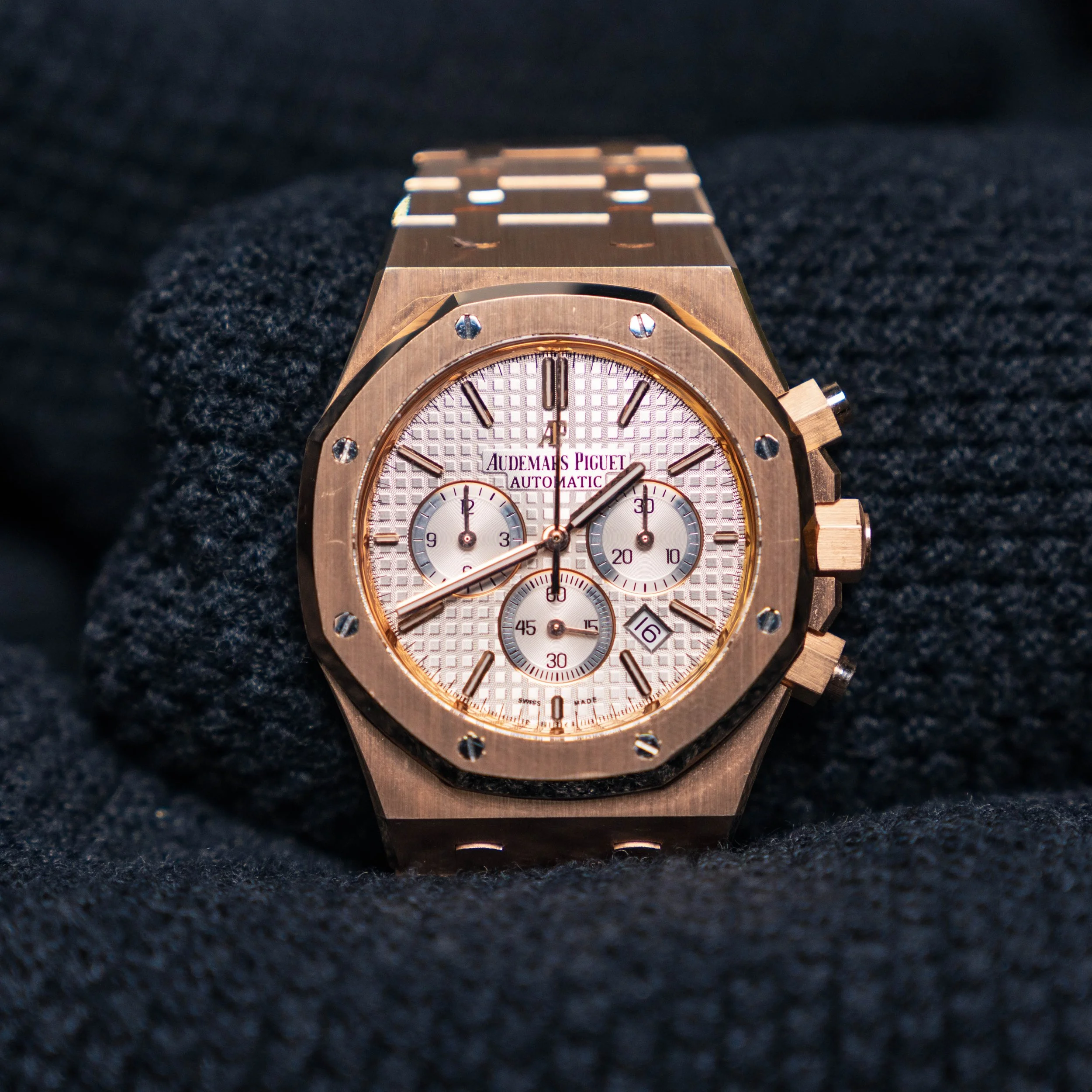 Audemars Piguet Royal Oak Chronograph Rose Gold Watch 41mm 26320OR