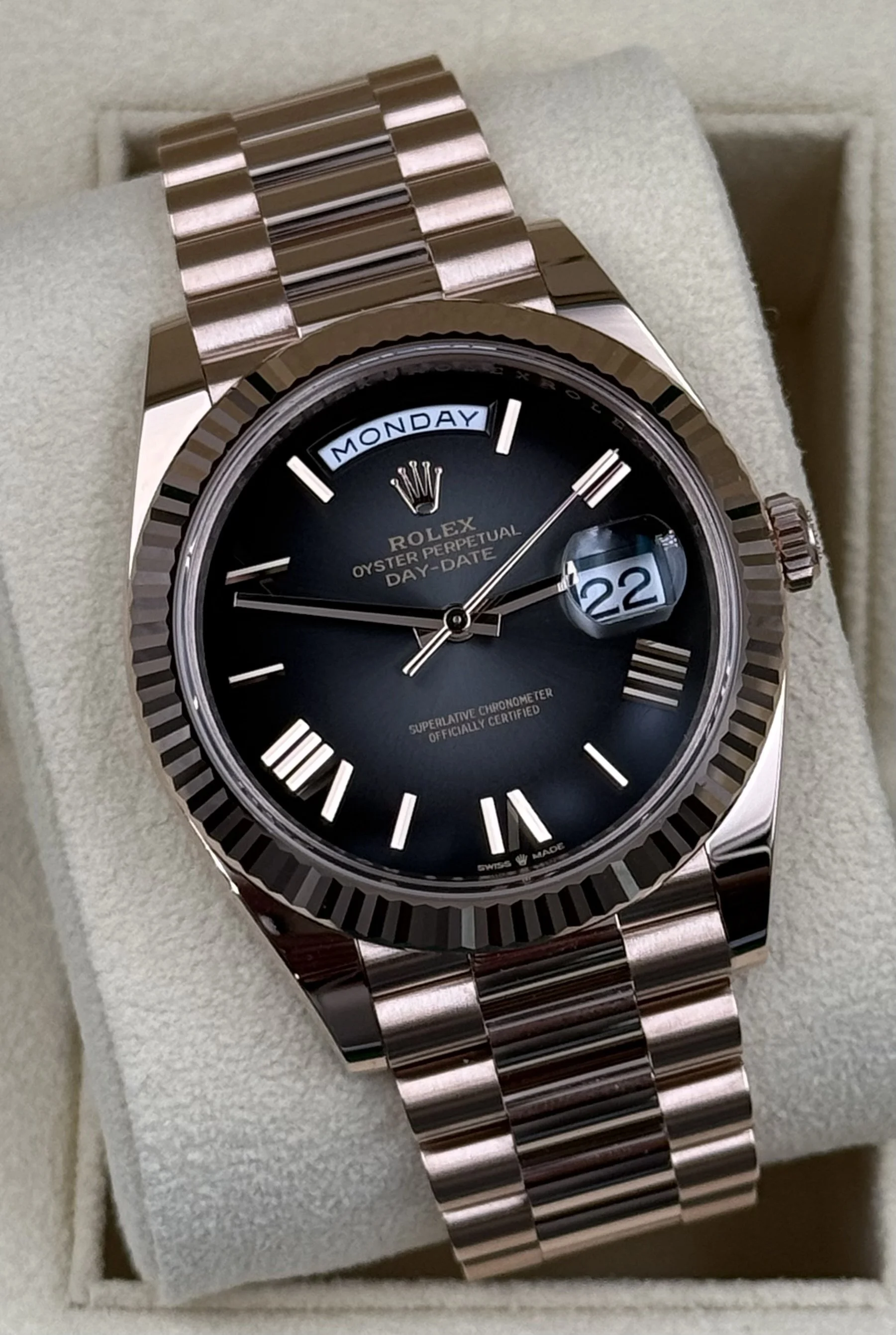 2025 New Rolex 228235 DayDate Slate Ombre Dial