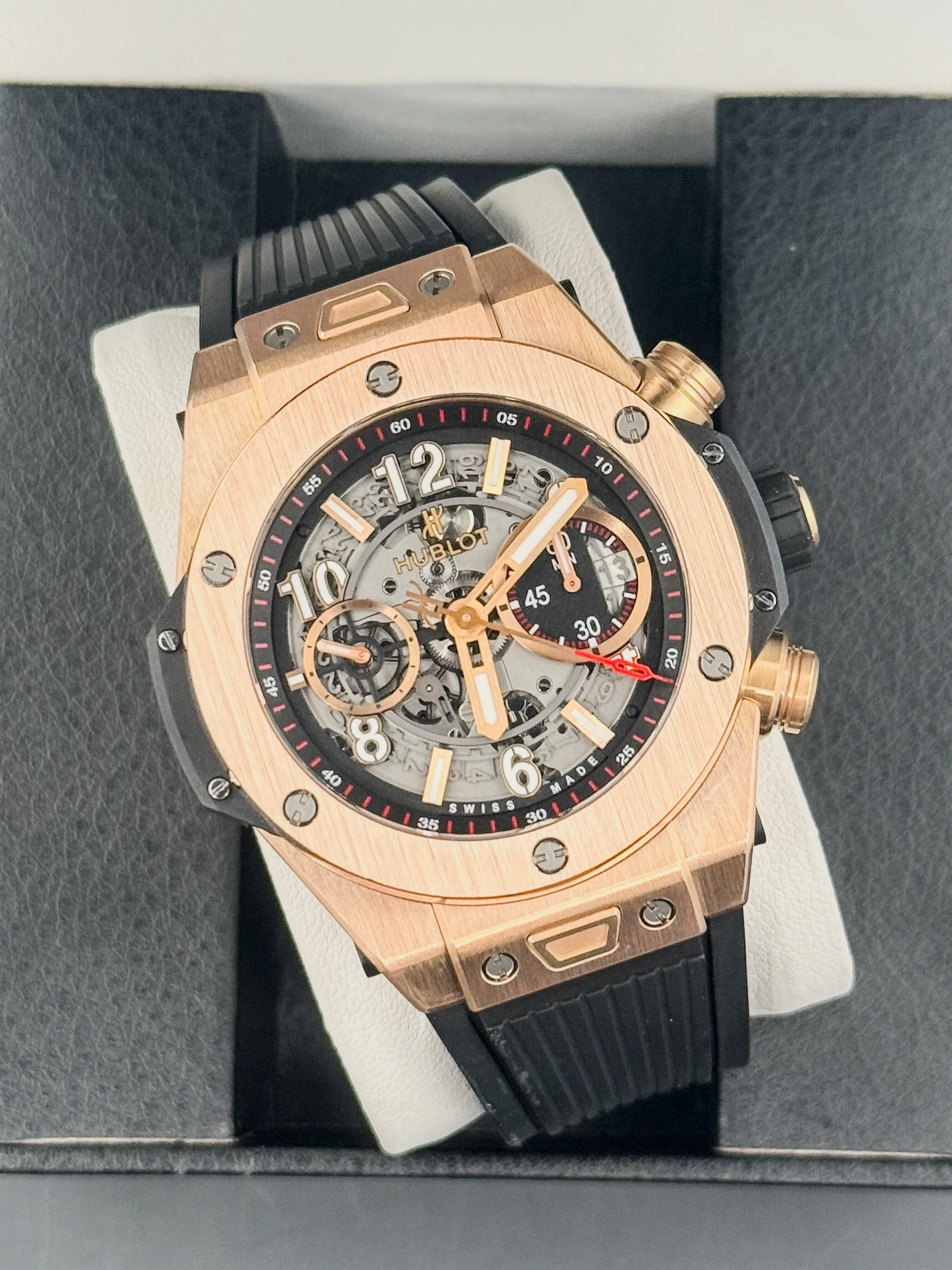 Hublot Big Bang Unico 18k King Gold Skeleton Chronograph 411.OX.1180.RX 45mm