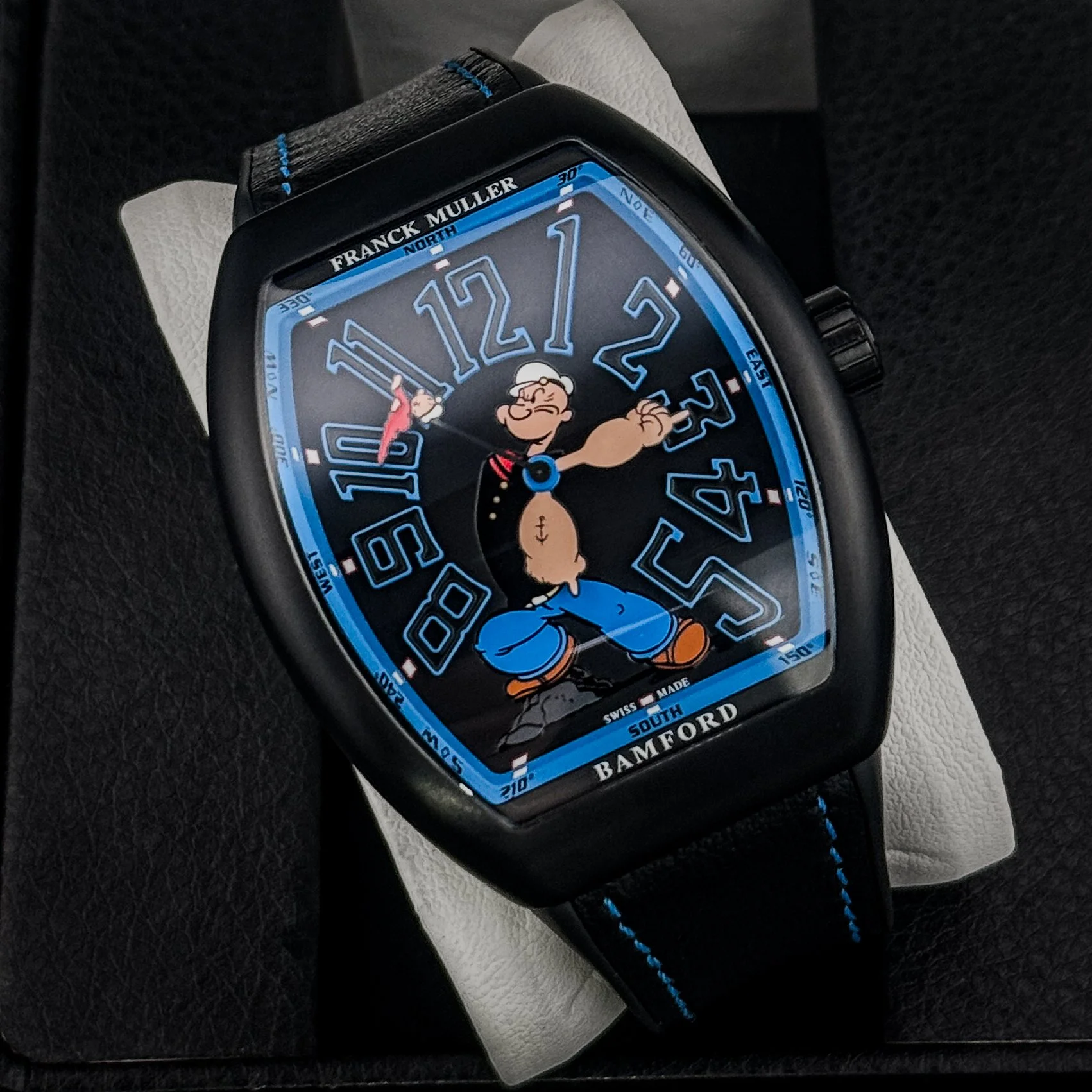 Franck Muller x Bamford Popeye Vanguard Black Titanium Ltd 60Pcs V45 SC TTNR BR NR