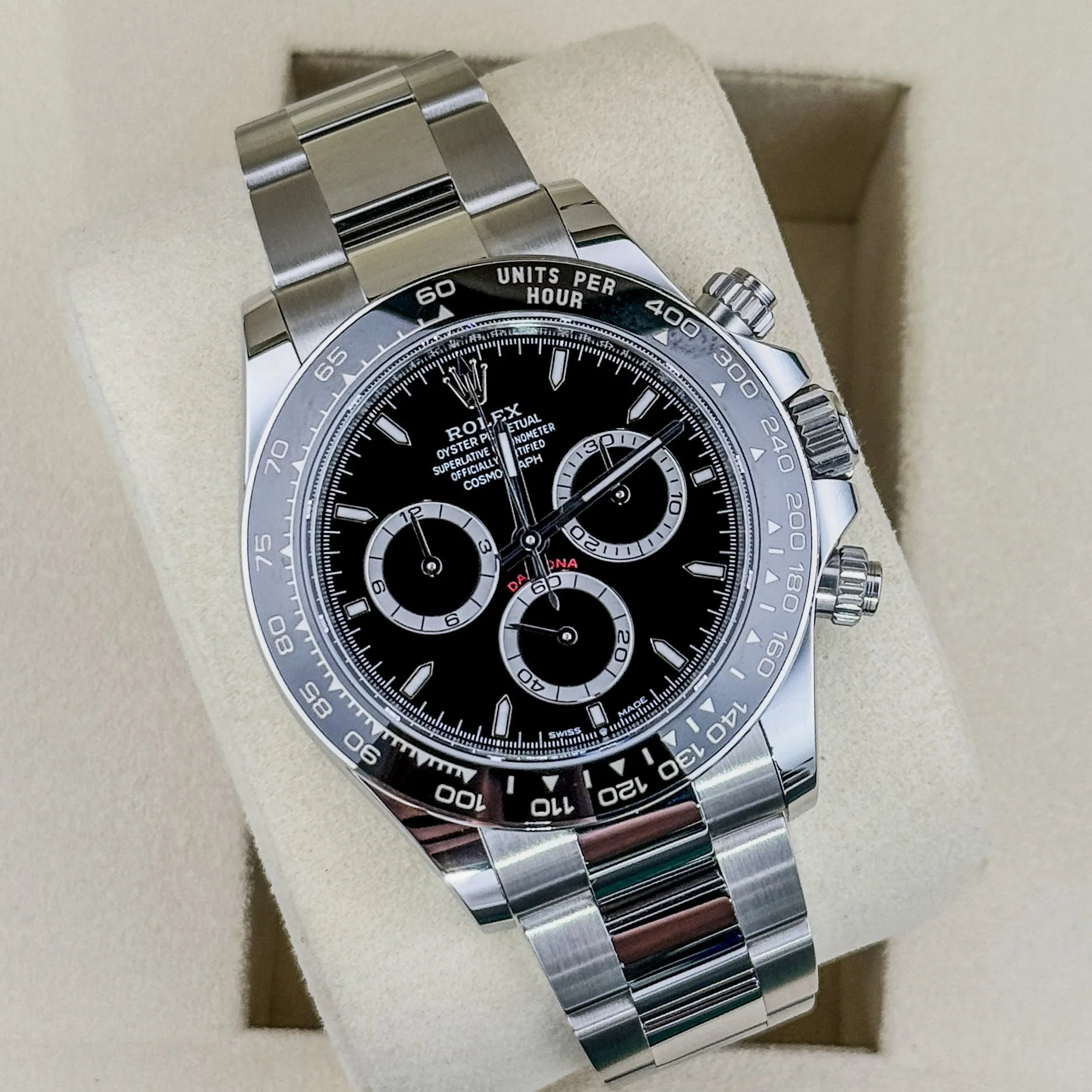 Rolex Cosmograph Daytona Black Dial Ceramic Watch 126500LN