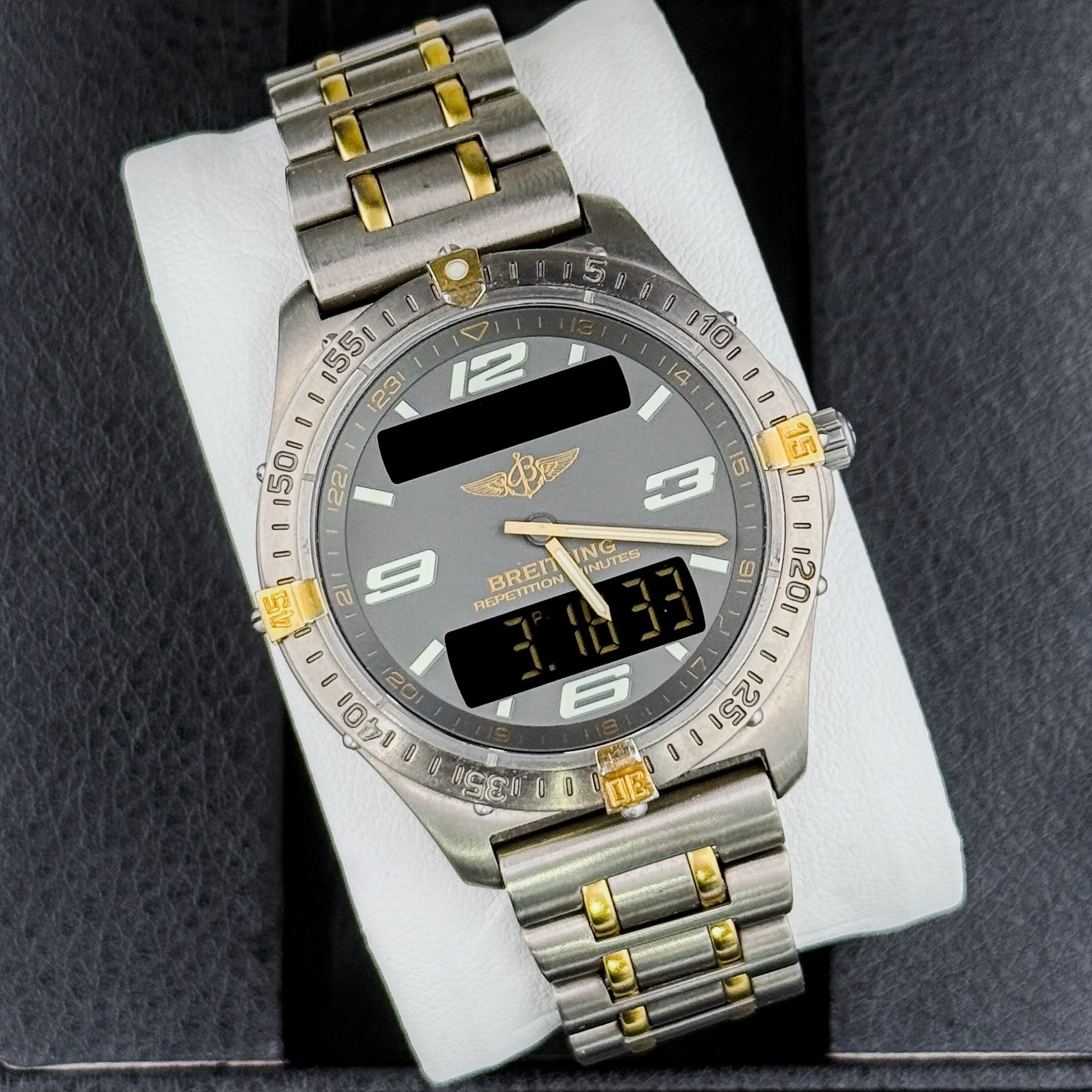 Breitling Aerospace Titanium Gold Grey Dial Quartz F65362 40MM