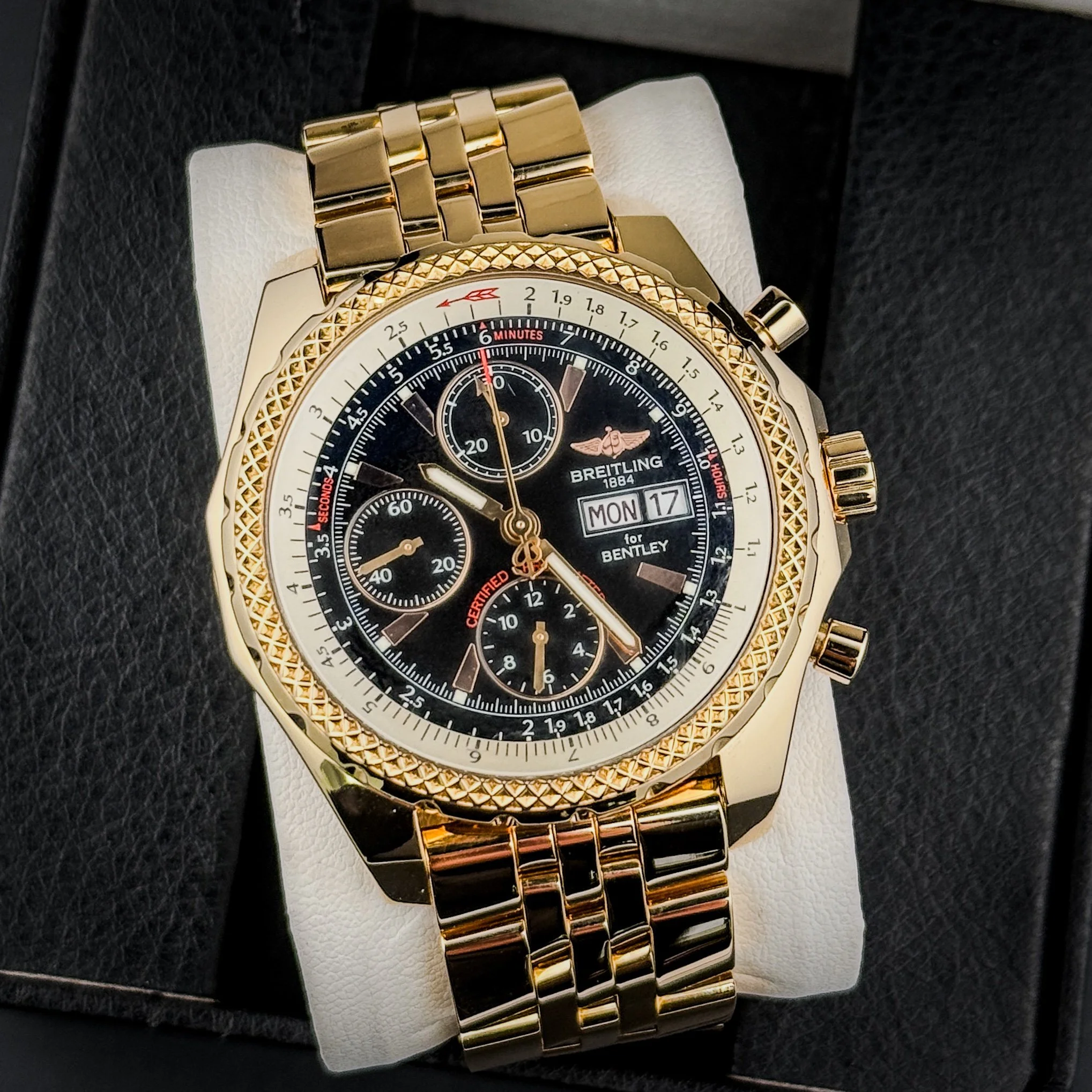 Breitling for Bentley GT Chronograph 18k Rose Gold H13363 46 MM Men’s Watch
