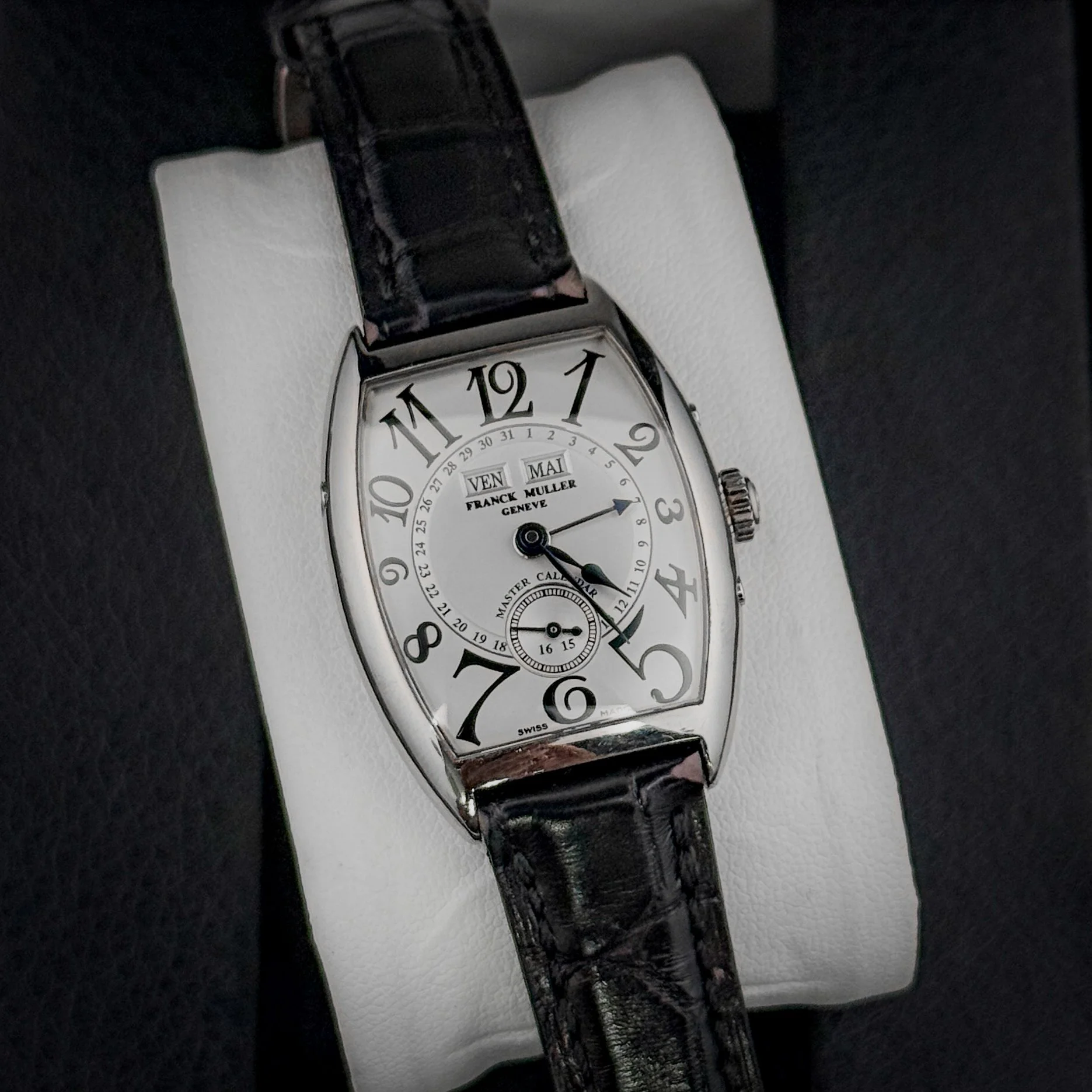 Franck Muller Cintree Curvex Master Calendar 18k White Gold