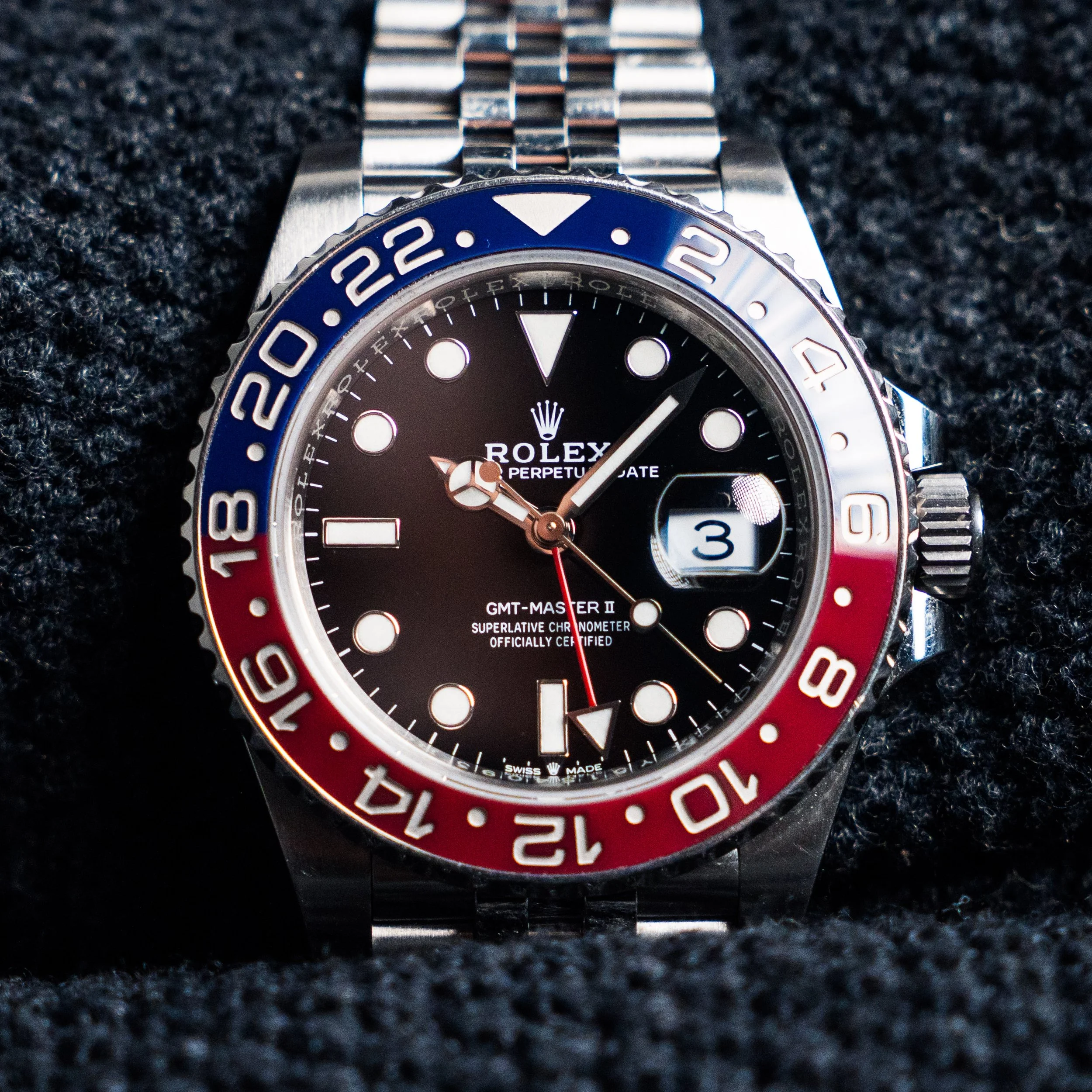 Rolex GMT-Master II Pepsi 40mm Steel Red Blue Ceramic Bezel 126710BLRO Men’s Watch