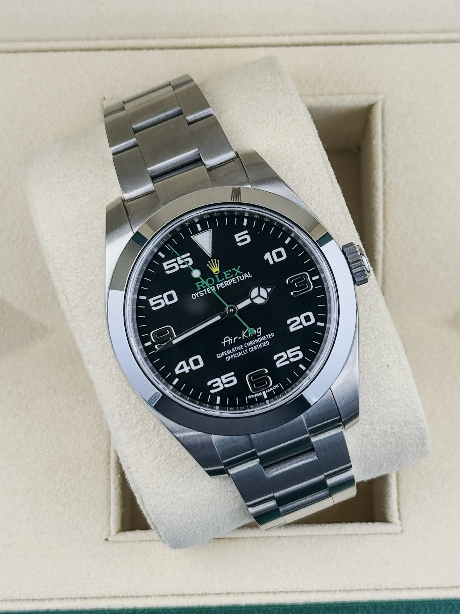 Rolex Air-King 116900 Oystersteel Black Dial Pilot 40 MM Men’s Watch