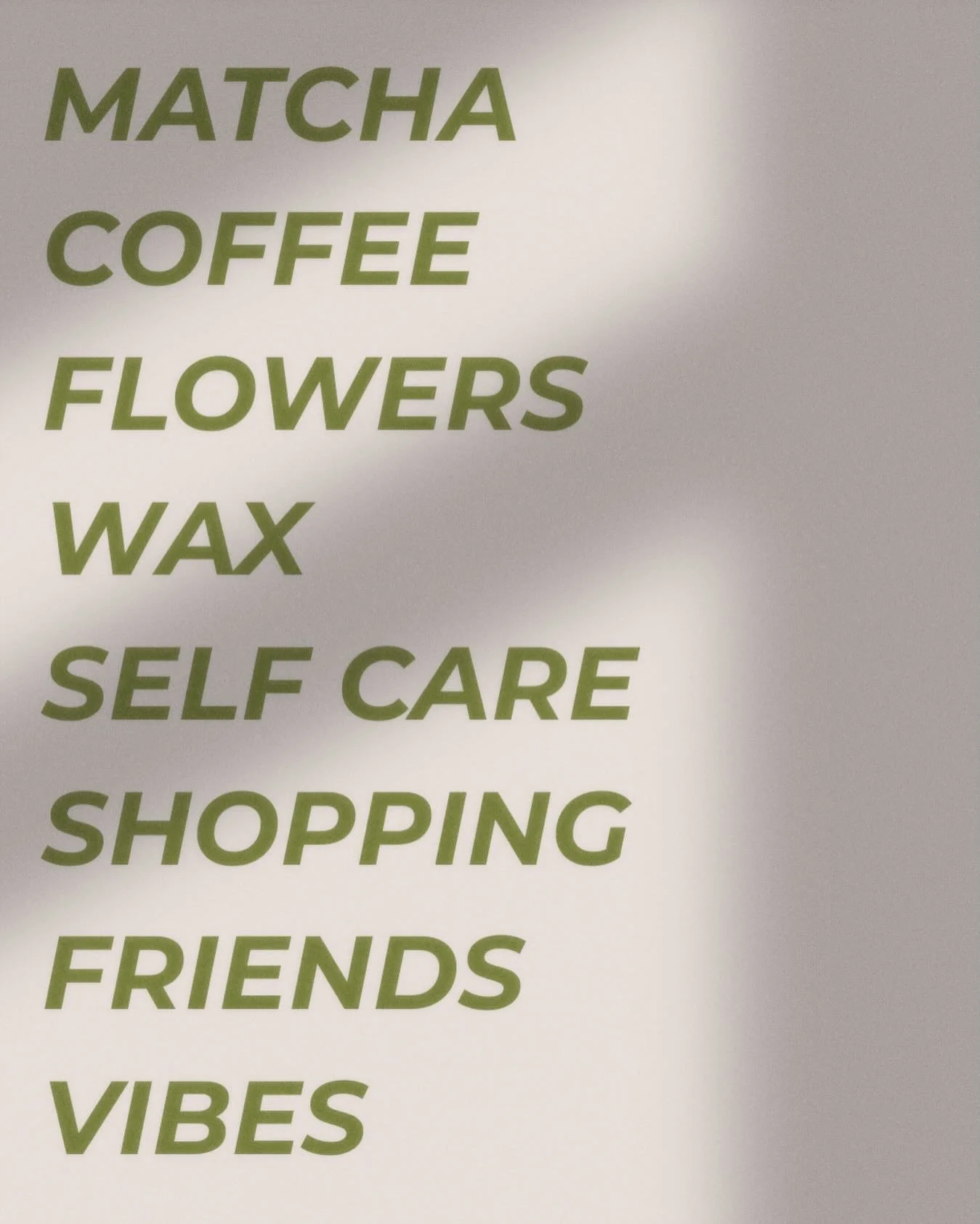 Good thing we have everything on this list 💚 Come hang, grab a tasty beverage, get waxed, snag some cute merch, buy some pretty flowers just because, do all the things that bring you joy!!