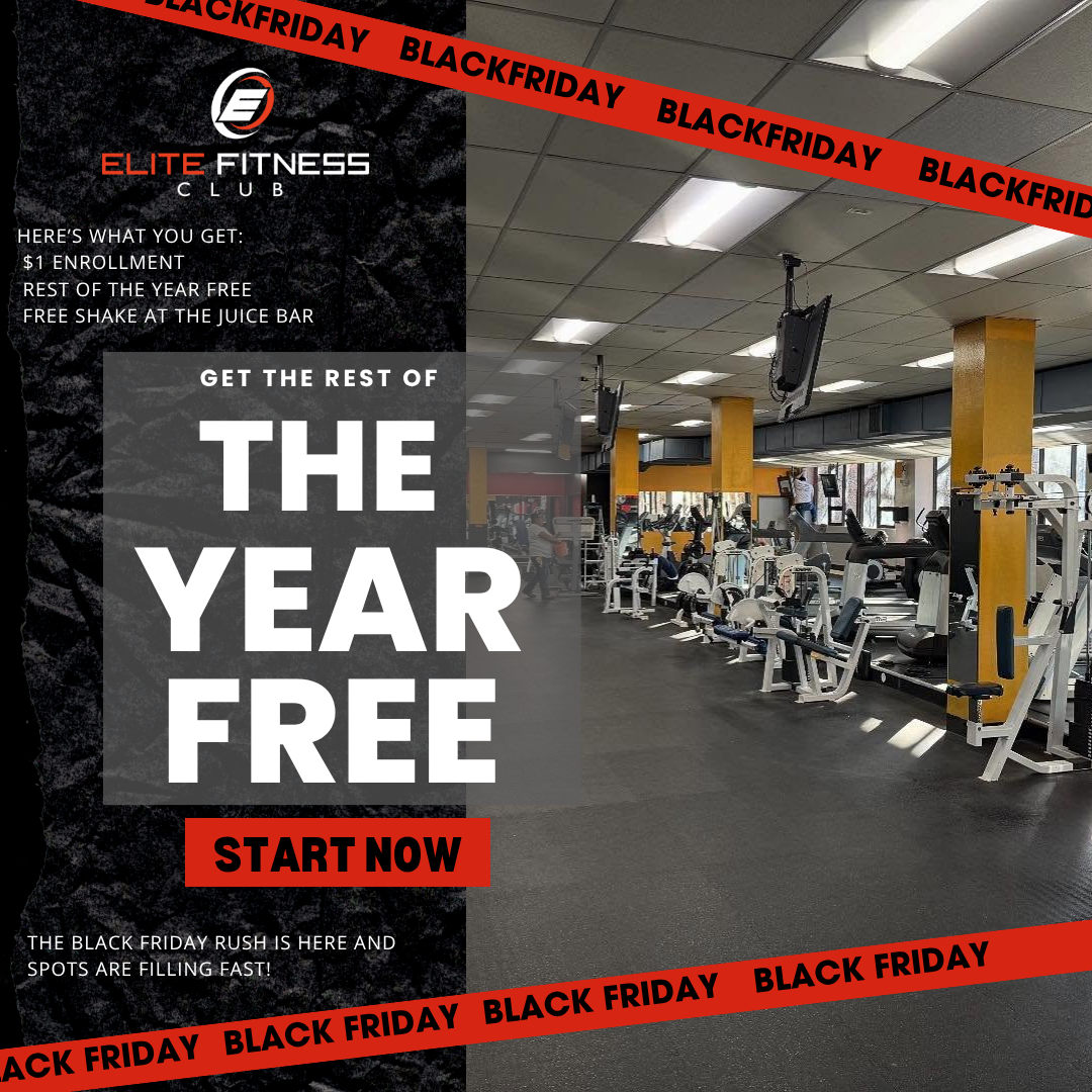 Black Friday Fitness Deals Are Here: Join Elite Fitness Club for $1 + The Rest of the Year FREE