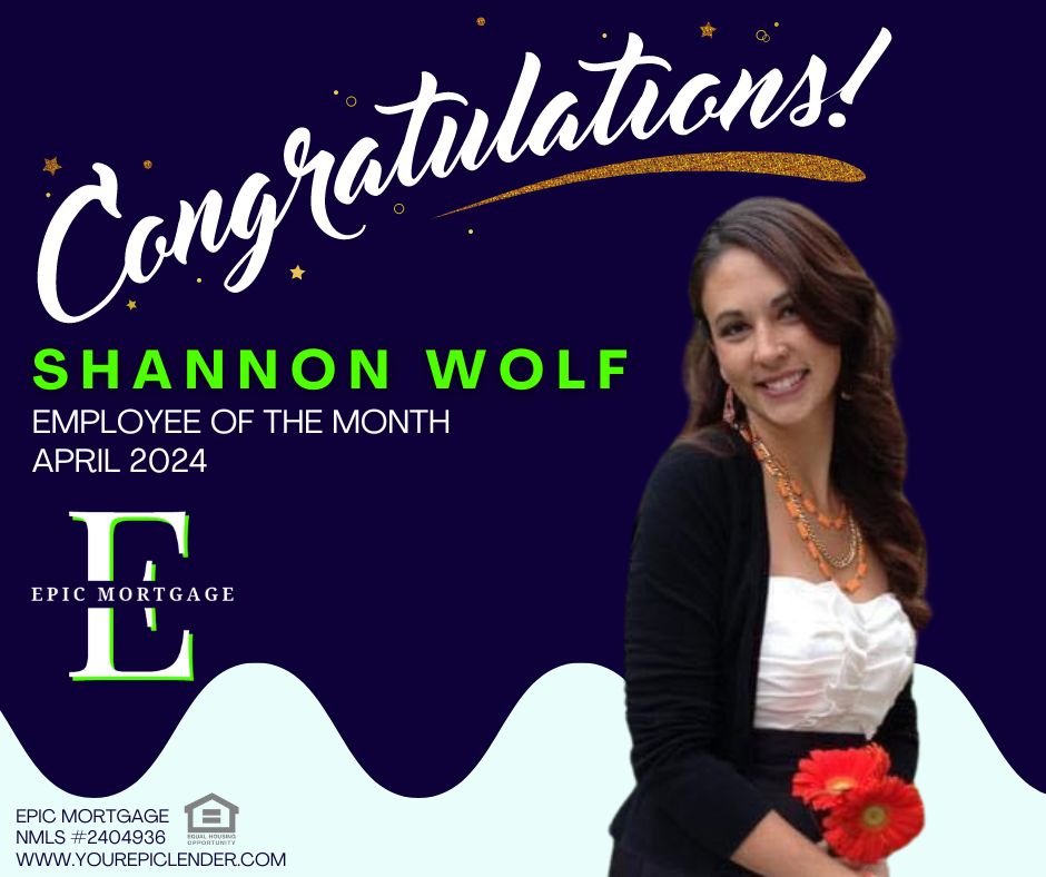 📆April Employee of the Month!📆

Congratulations, Shannon Wolf! 

You have shown what it means to be team player as one of our Epic Processors!  Thank you for all your hard work and being a great example of what it means to be Epic!

Want to join a 
