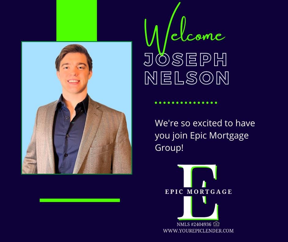 🤝Welcome, Joseph!🤝

We're excited to welcome Joseph to our team as a Senior Loan Officer! We can't wait to work with you, and are so happy to have you on the team!

Want to join the Epic team? Visit the link below ⬇️ for more information!
https://w