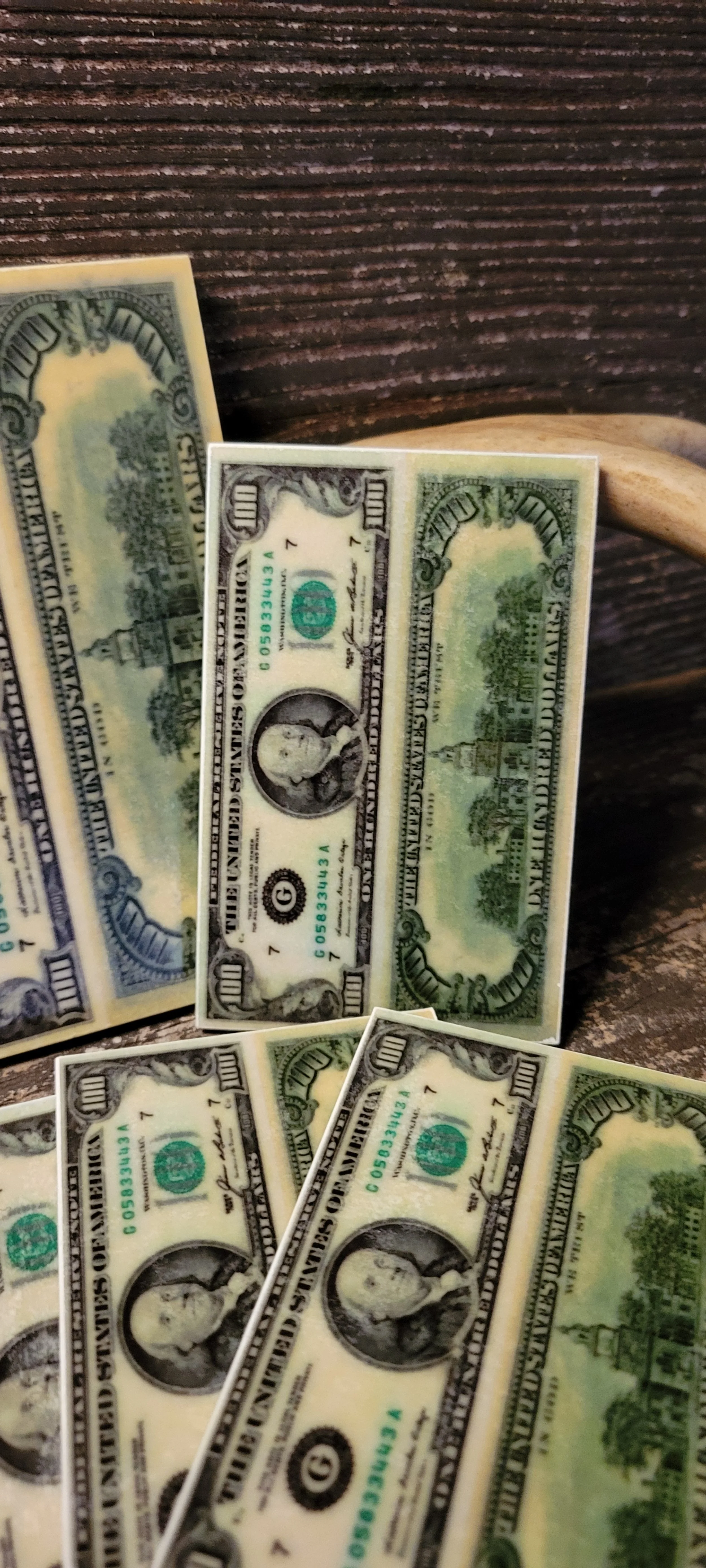 (SMALL) One Hundred Dollar Bill Knife Scales