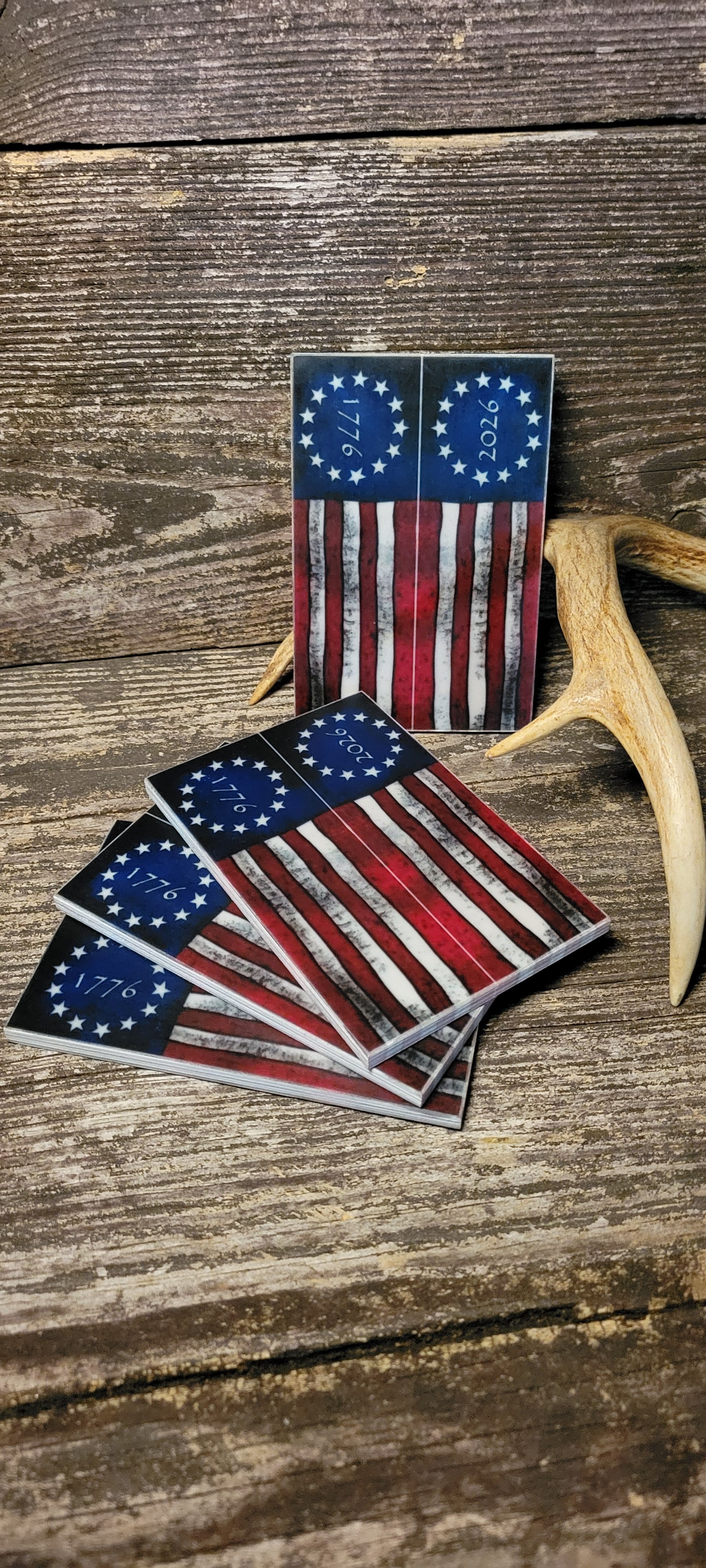 RWB 1776 - 2026 Flag Scales (BRIGHT)
