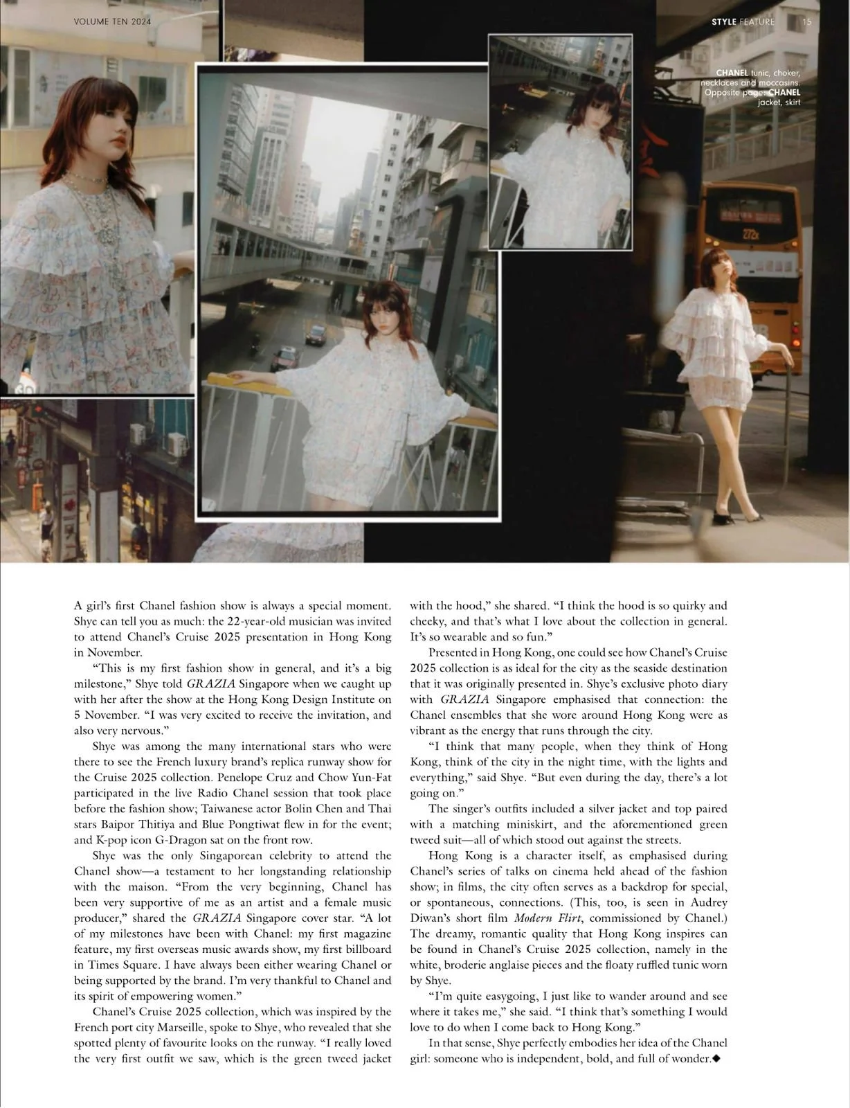 Hair and makeup by Kat Zhang of The Suburbs Studio for Grazia publication