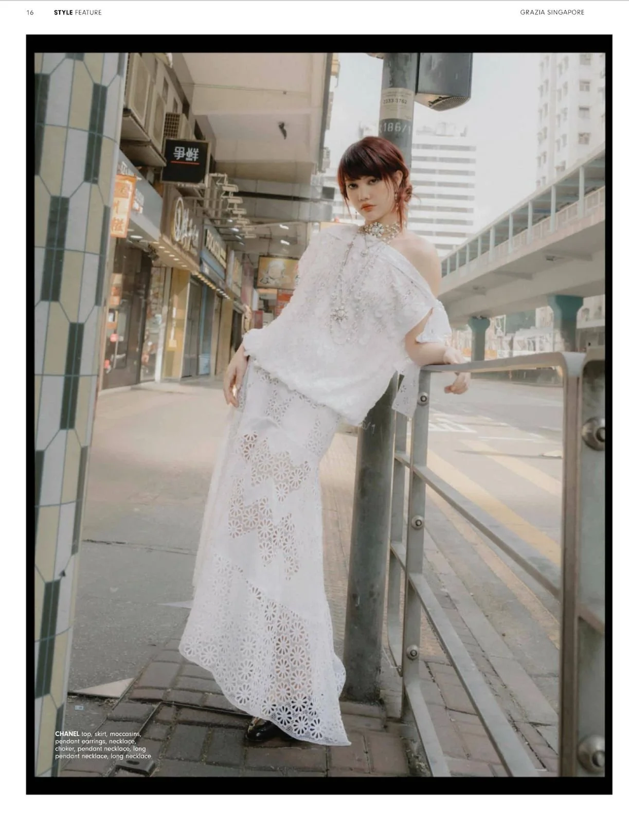 Hair and makeup by Kat Zhang of The Suburbs Studio for Grazia publication