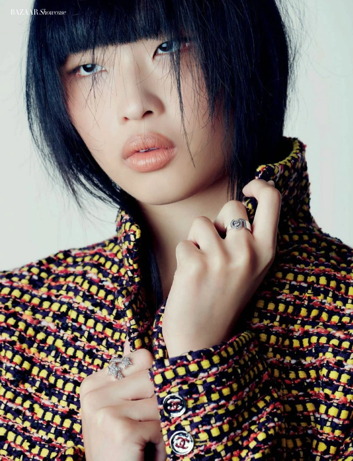 Makeup by Kat Zhang of The Suburbs Studio for Harpers Bazaar publication
