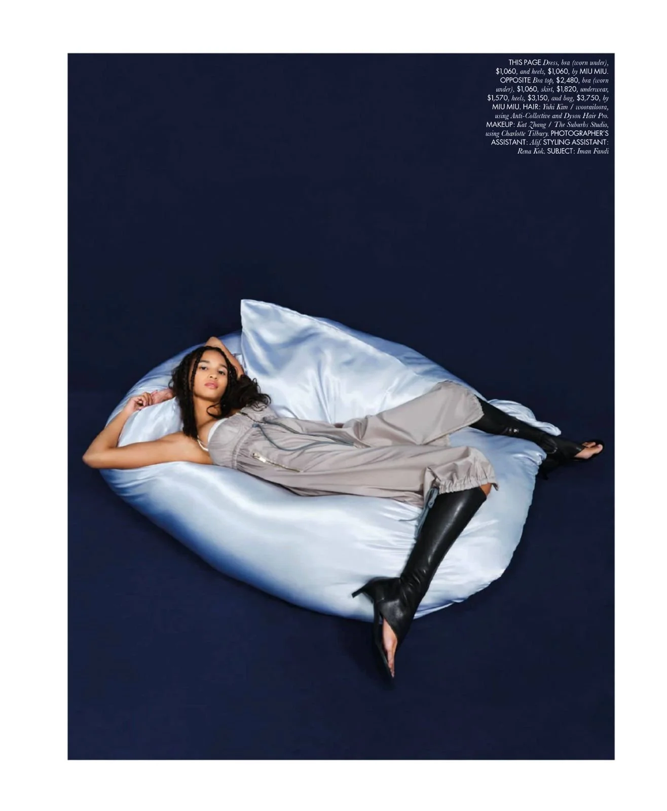 Makeup by Kat Zhang of The Suburbs Studio for Elle publication