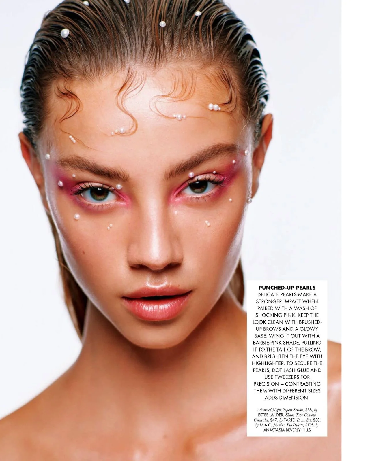 Makeup by Kat Zhang of The Suburbs Studio for ELLE publication