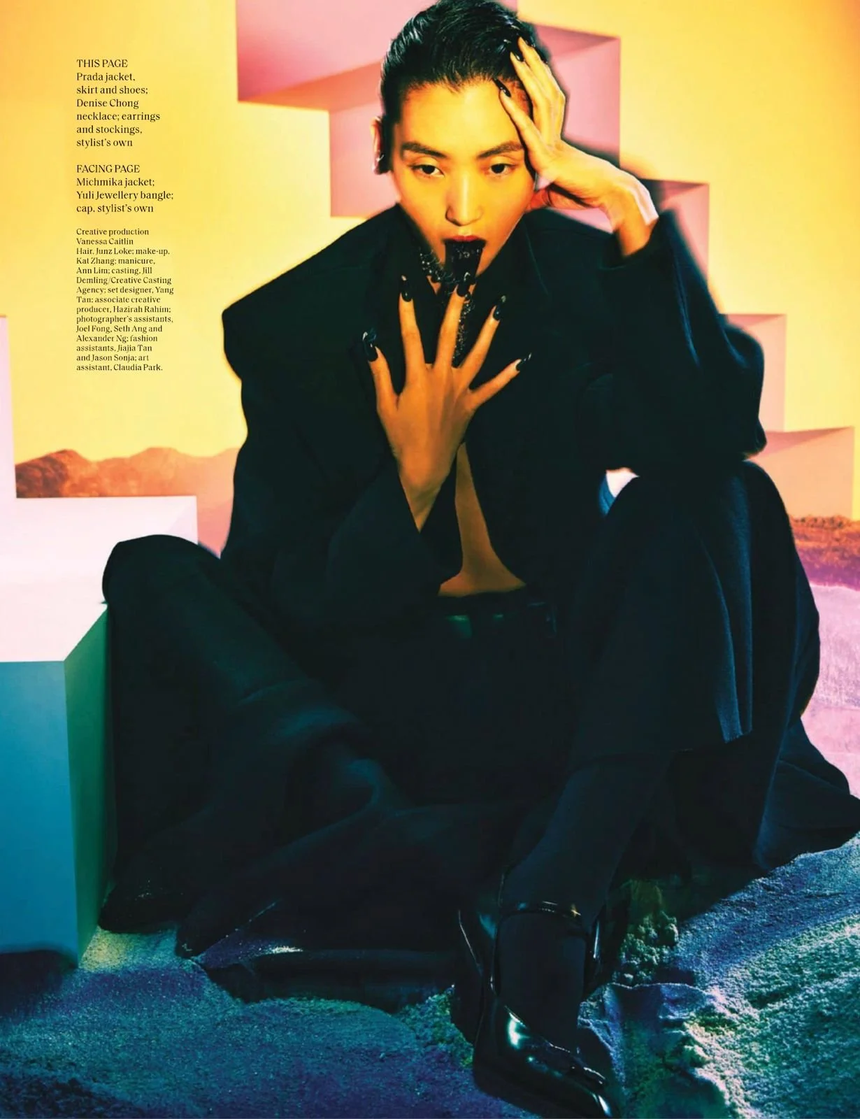 Makeup by Kat Zhang of The Suburbs Studio for Vogue publication