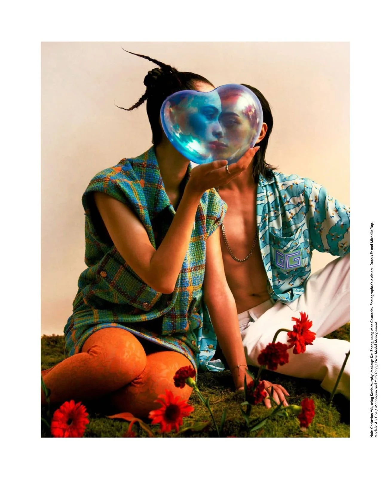 Makeup by Kat Zhang of The Suburbs Studio for Elle publication