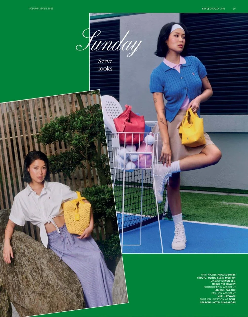 Chen Yixin hairstyling by Nicole Ang of The Suburbs Studio for Grazia publication