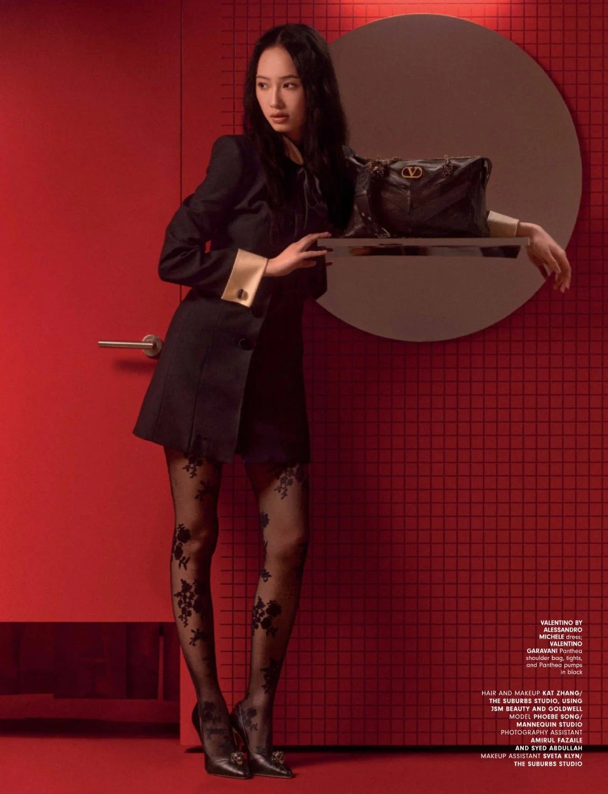 Hair and makeup by Kat Zhang of The Suburbs Studio for Grazia publication