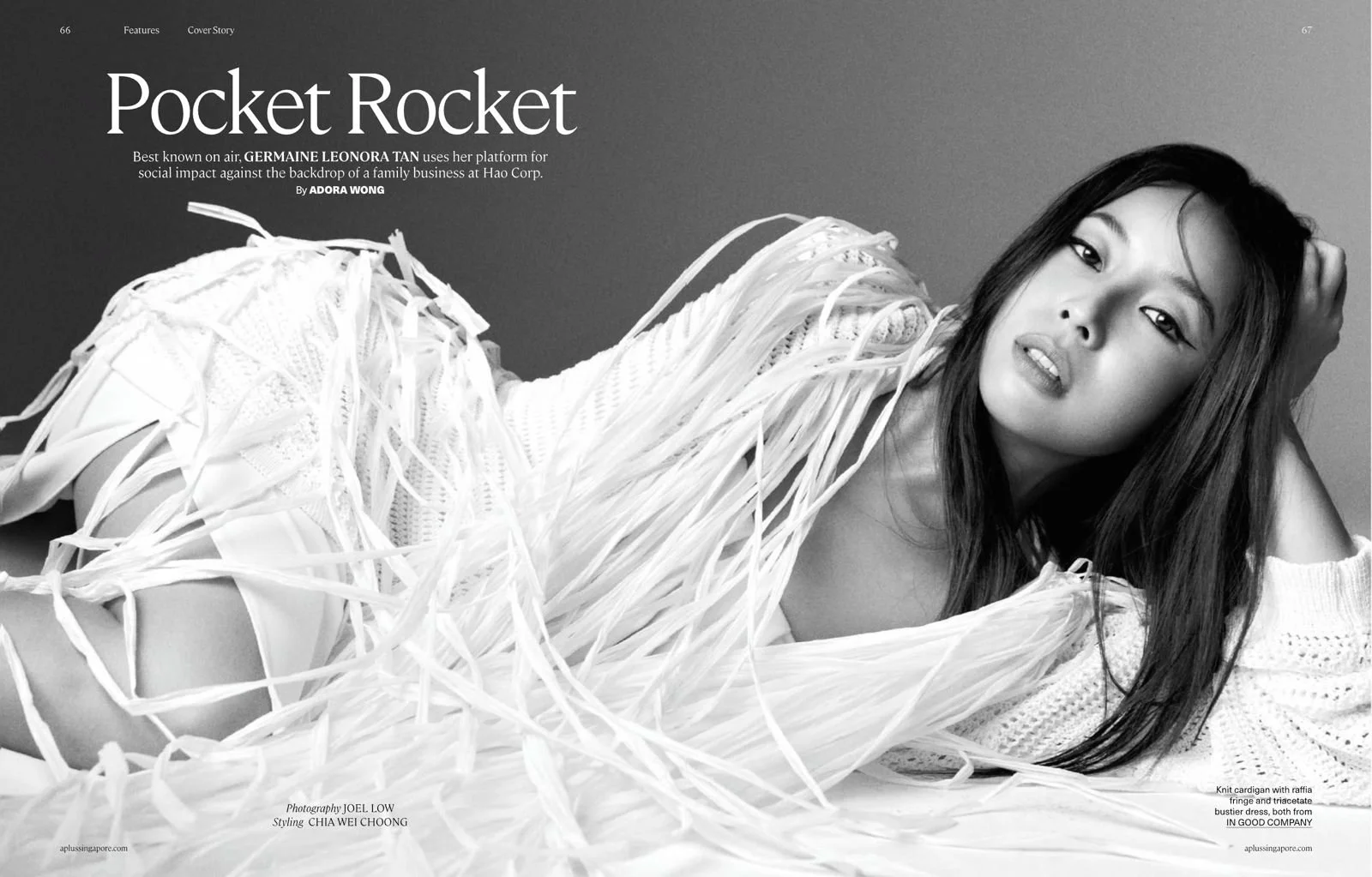 Makeup by Nicole Ang of The Suburbs Studio for Germaine Leonora Tan for a+ Singapore publication cover shoot