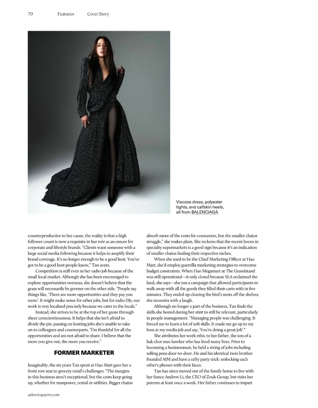 Makeup by Nicole Ang of The Suburbs Studio for Germaine Leonora Tan for a+ Singapore publication cover shoot