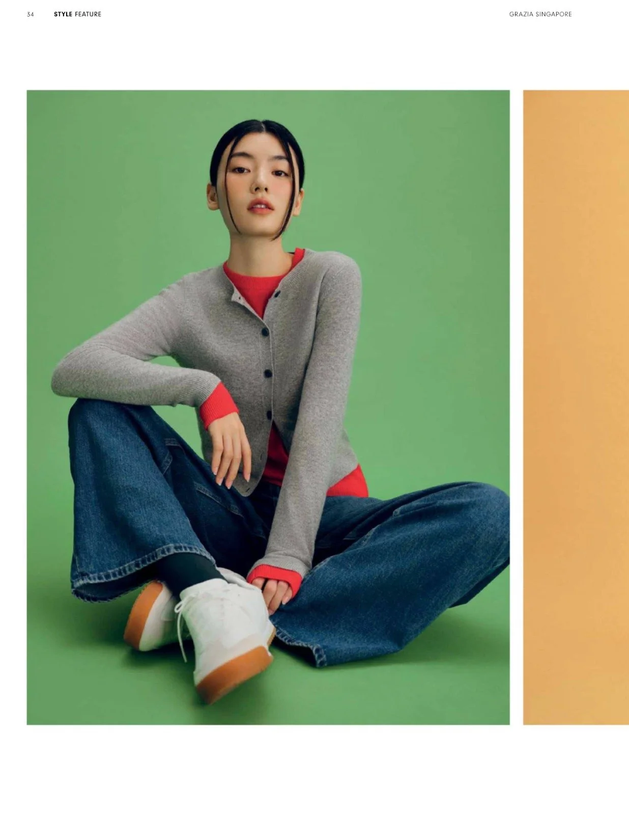 Hair and makeup by Kat Zhang of The Suburbs Studio for Grazia publication