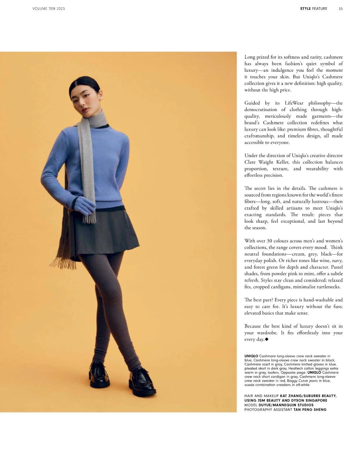 Hair and makeup by Kat Zhang of The Suburbs Studio for Grazia publication