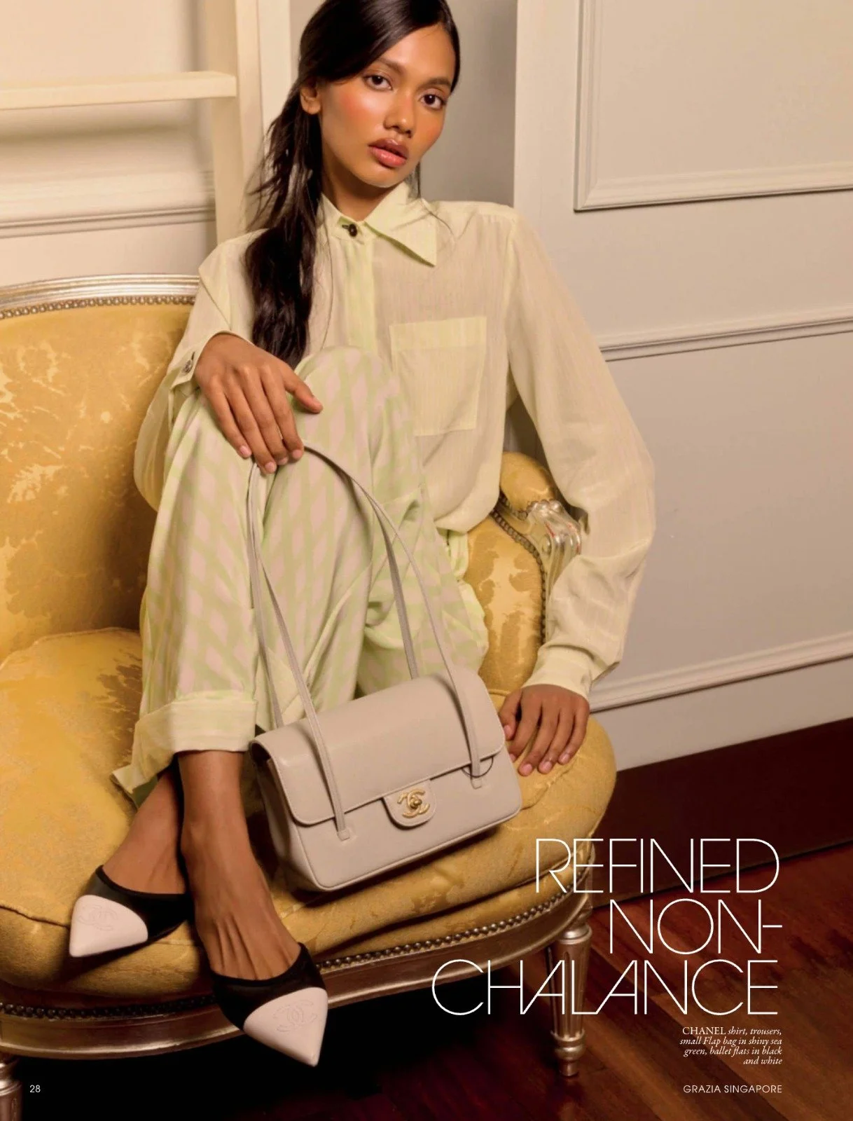 Hair and makeup by Kat Zhang of The Suburbs Studio for Grazia publication