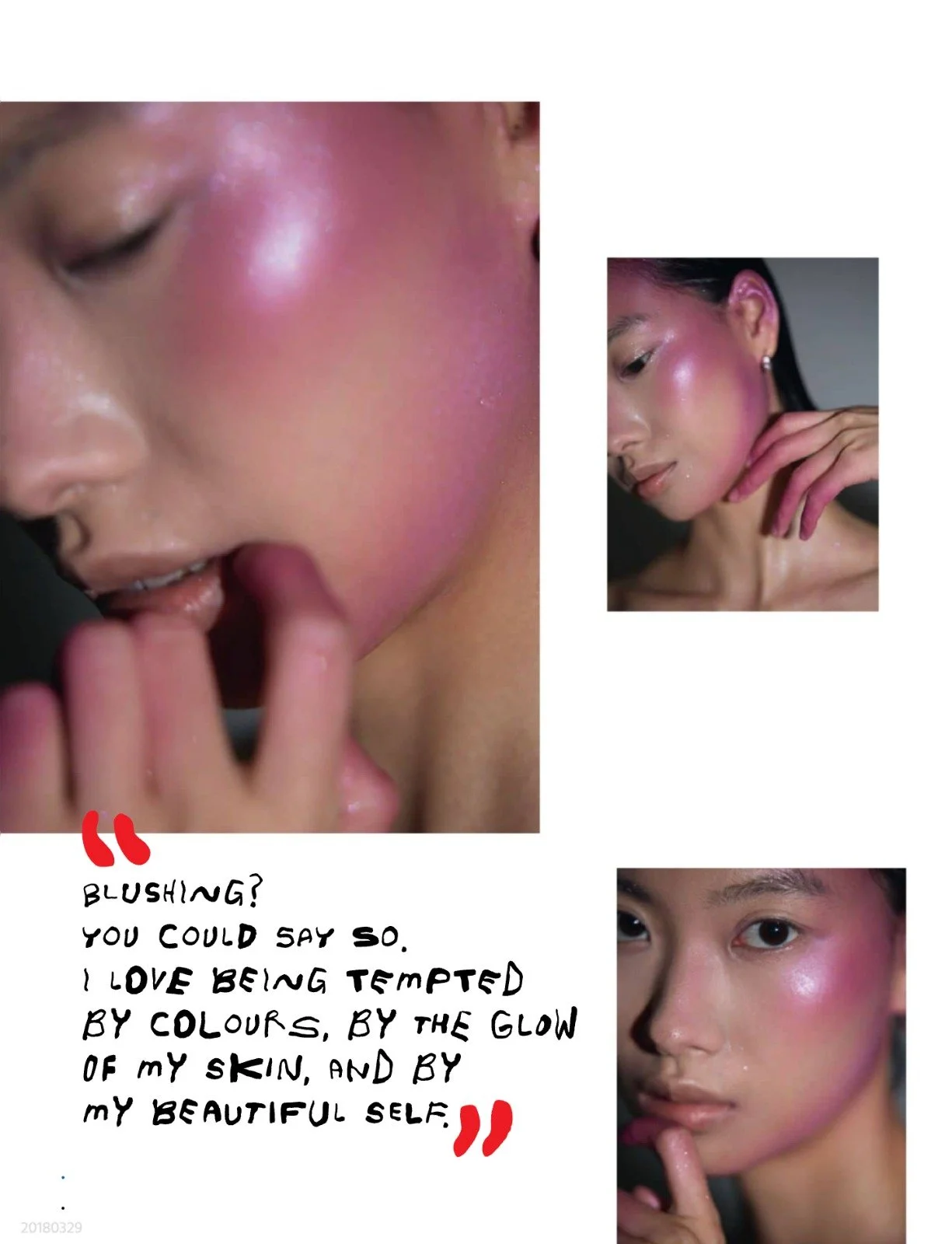 Hair and makeup by Kat Zhang and Sveta Klyn of The Suburbs Studio for Nuyou publication