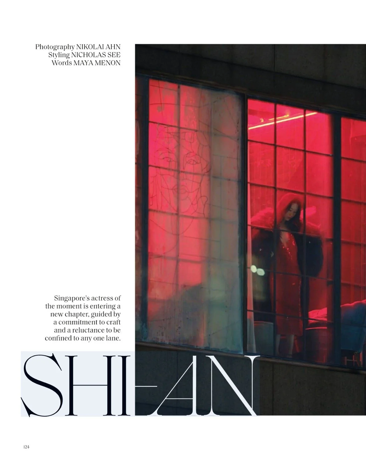 Hair and makeup by Kat Zhang of The Suburbs Studio for Lim Shi-An in Seoul for Vogue Singapore cover