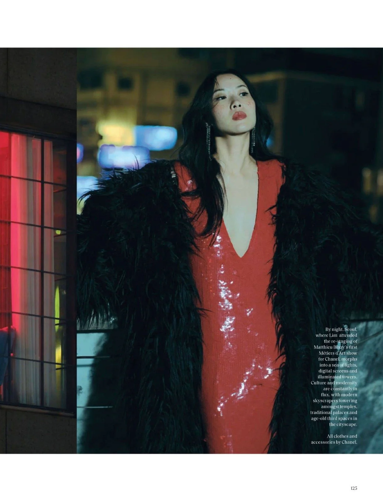Hair and makeup by Kat Zhang of The Suburbs Studio for Lim Shi-An in Seoul for Vogue Singapore cover