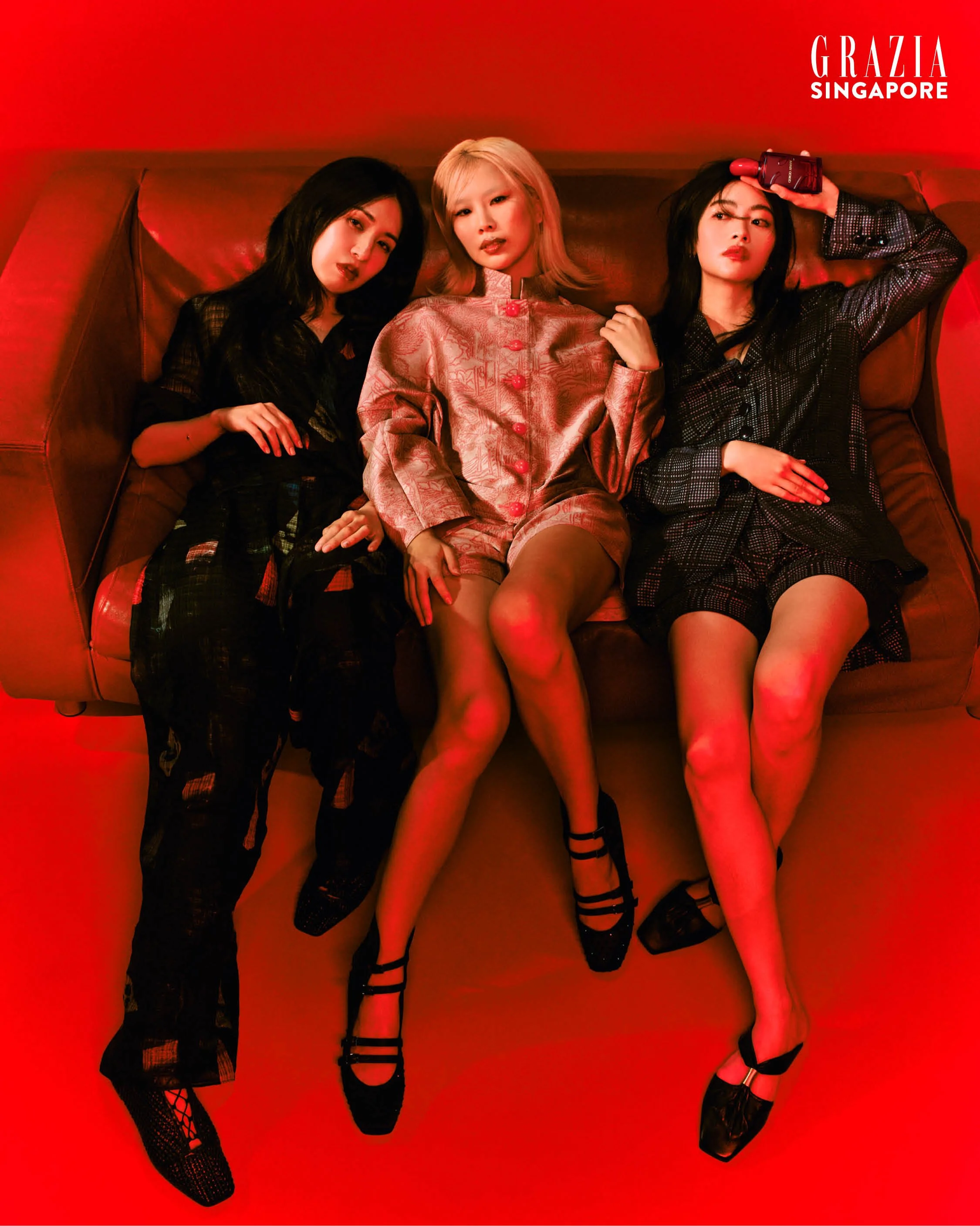 For Joyy, Estelle Fly, and Layyi for Grazia Singapore cover
