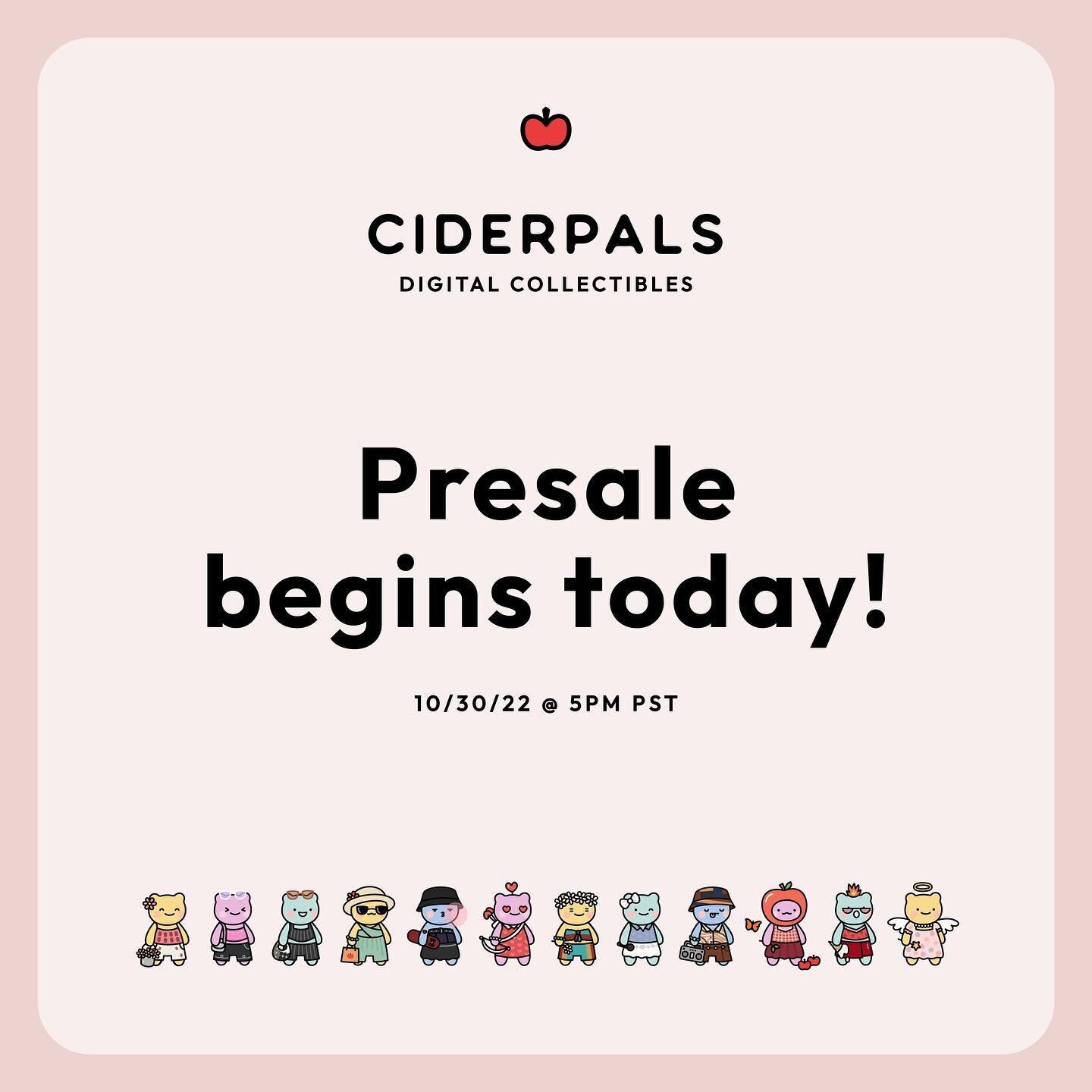 The presale for our CiderPals collab collection with @shopcider will begin today at 5pm PST! [ Link in profile ]