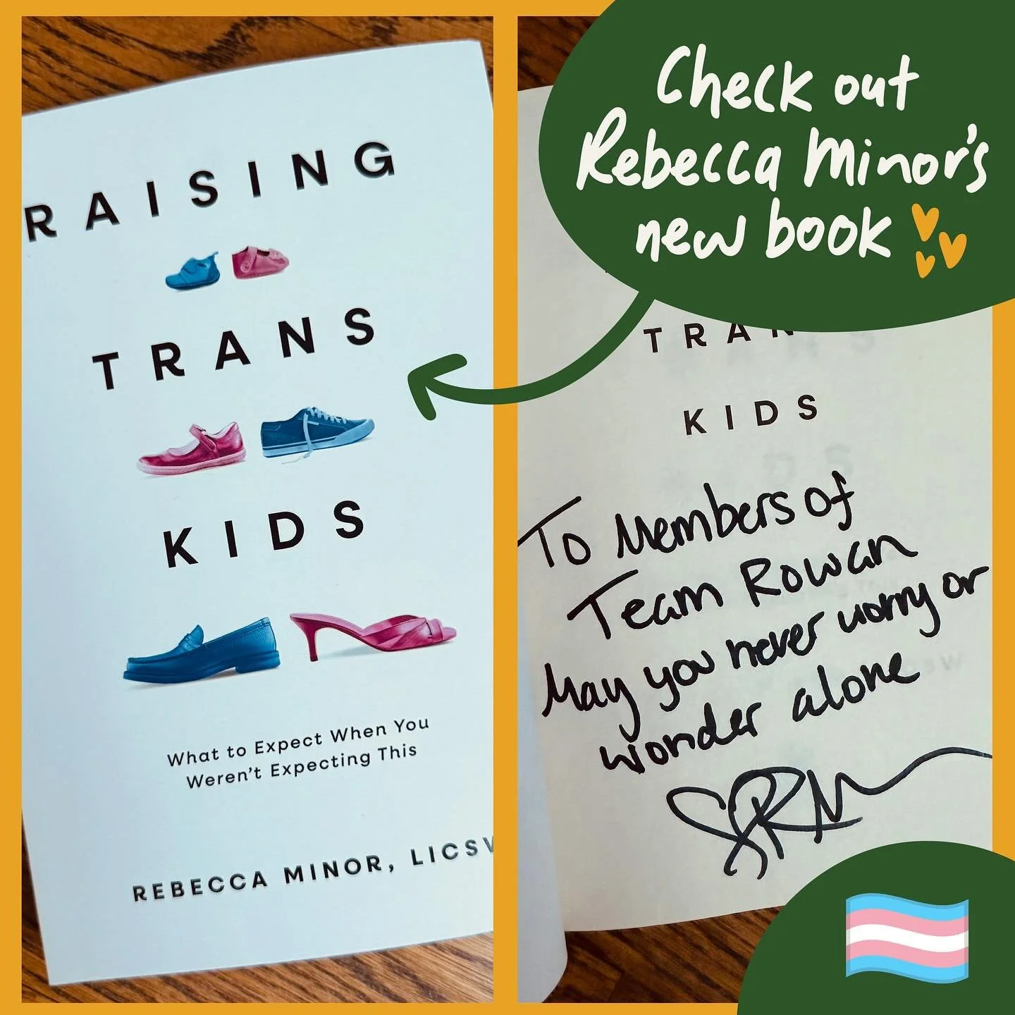 Rebecca Minor @gender.specialist has created many wonderful resources for families of trans kids. Her new book &lsquo;Raising Trans Kids: What To Expect When You Weren&rsquo;t Expecting This&rsquo; is another fantastic source of guidance and support 