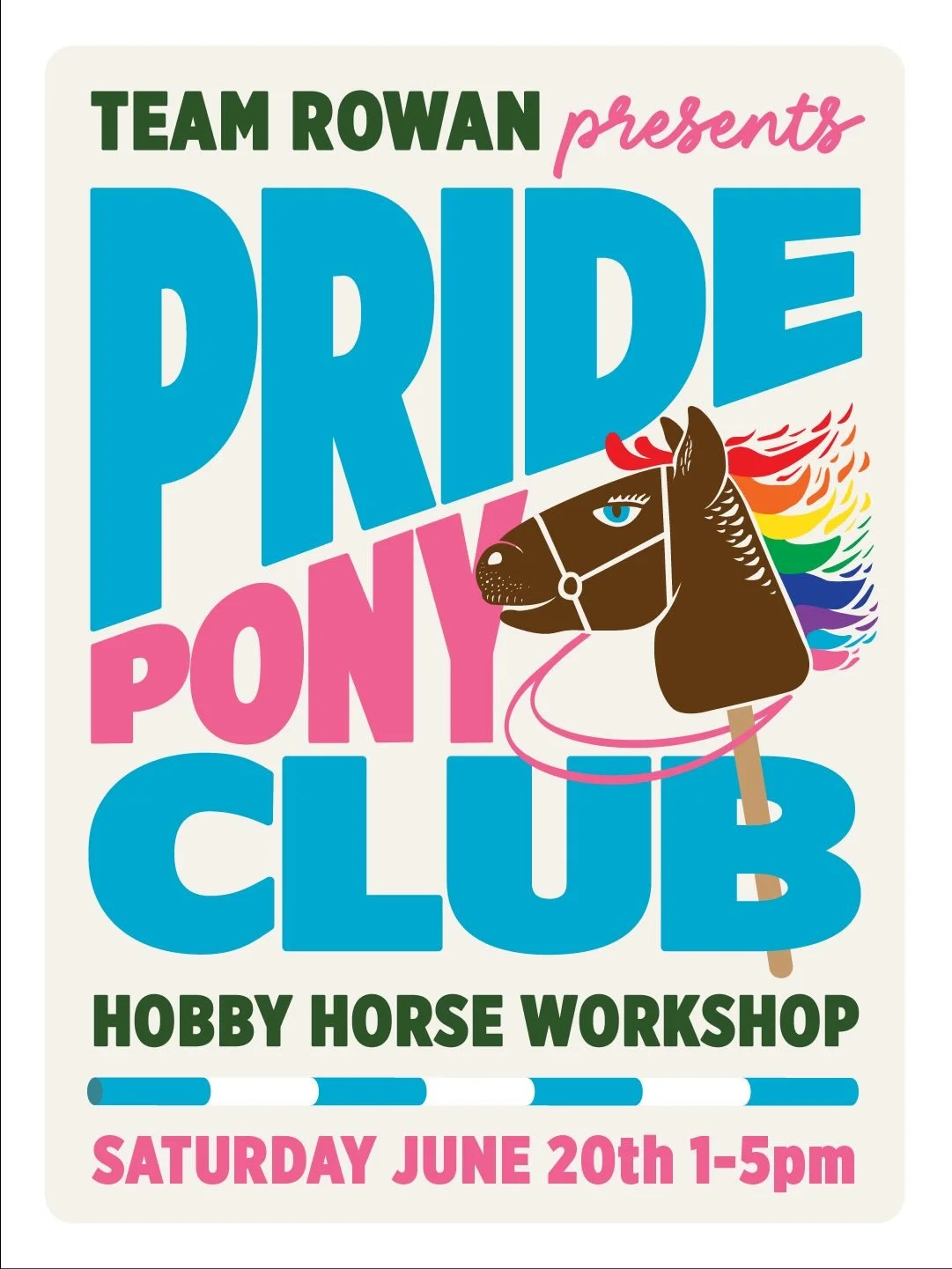 🐴 Make a Hobby Horse with us!
This year Team Rowan rides into the 2026 Chicago PRIDE Parade in style. Introducing the Pride Pony Club!

We believe a key aspect of living your truth is exploring and discovering your authentic self through creativity 