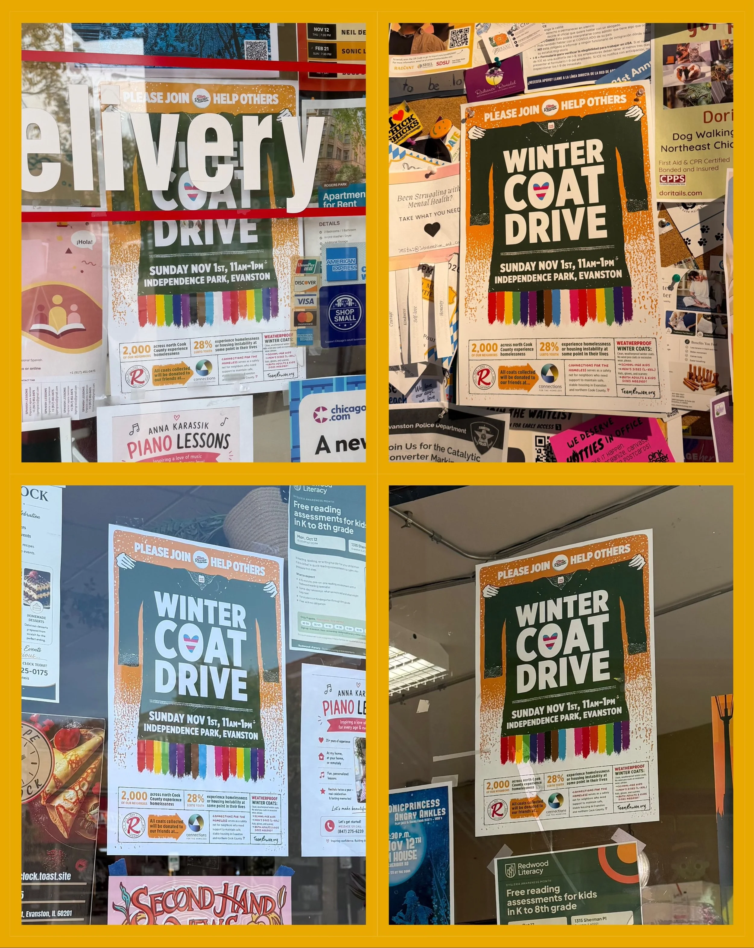 Our &ldquo;Coats for Connections: Winter Coat Drive&rdquo; is underway, and your support means everything. 👀 Look out for our posters in local Evanston and Wilmette businesses!

📍Collection Event: Meet us at Independence Park and bring your coats&h