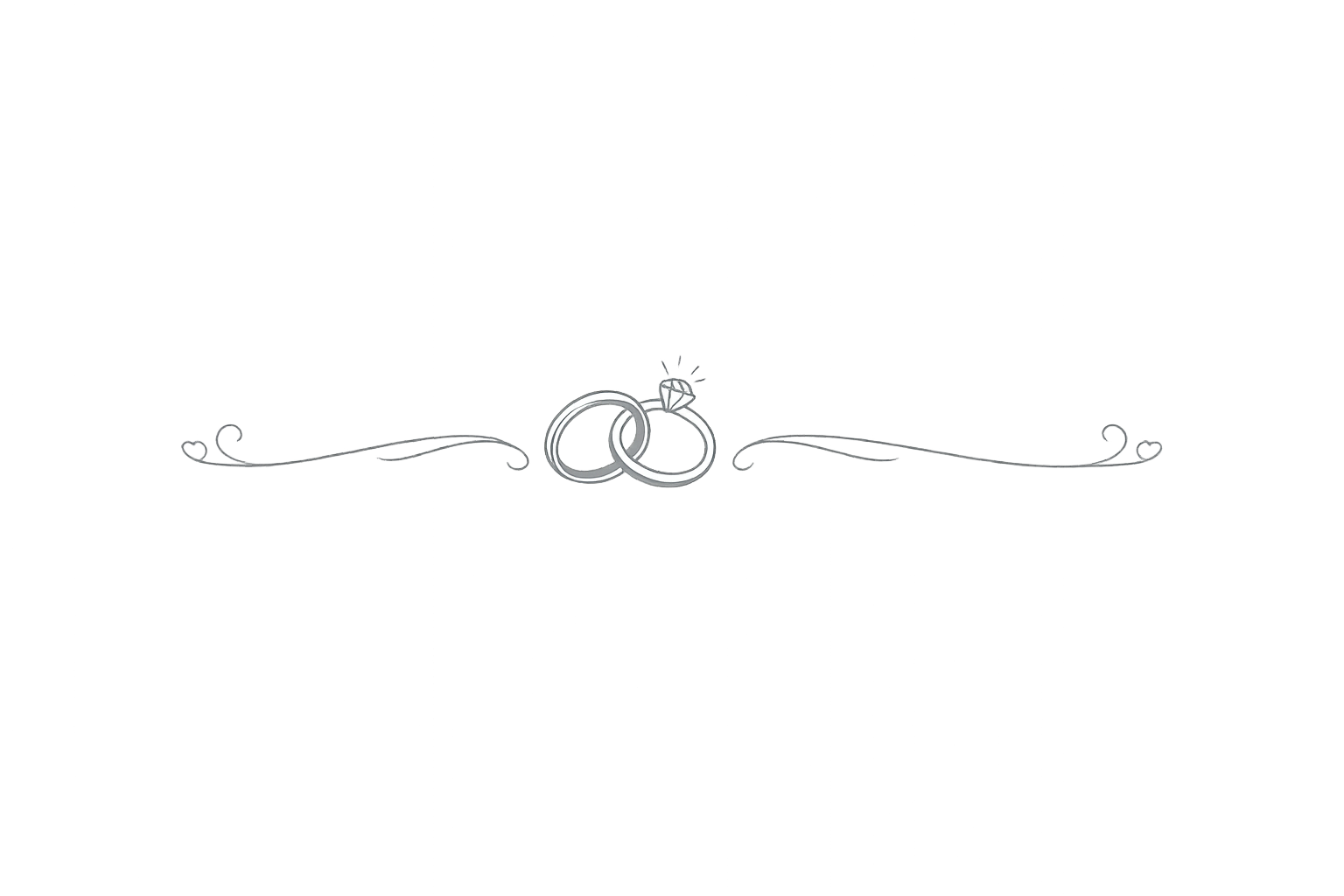 Digital graphic of elegant wedding rings with a small crown-like decoration on top, set against a dark, abstract background with streaks of purple and red light.